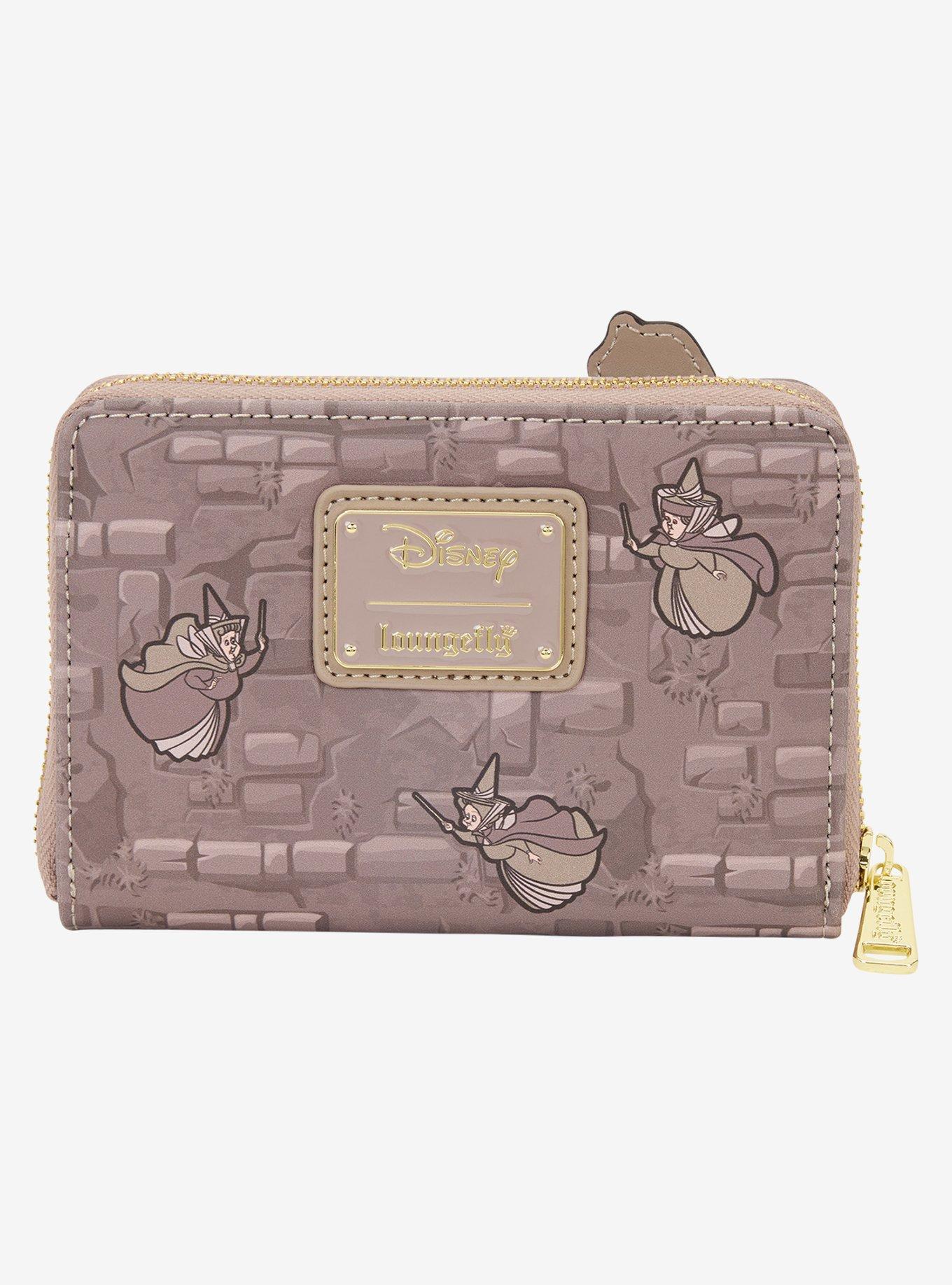 Loungefly Disney Sleeping Beauty Aurora & Maleficent Spinning Wheel Wallet, , alternate