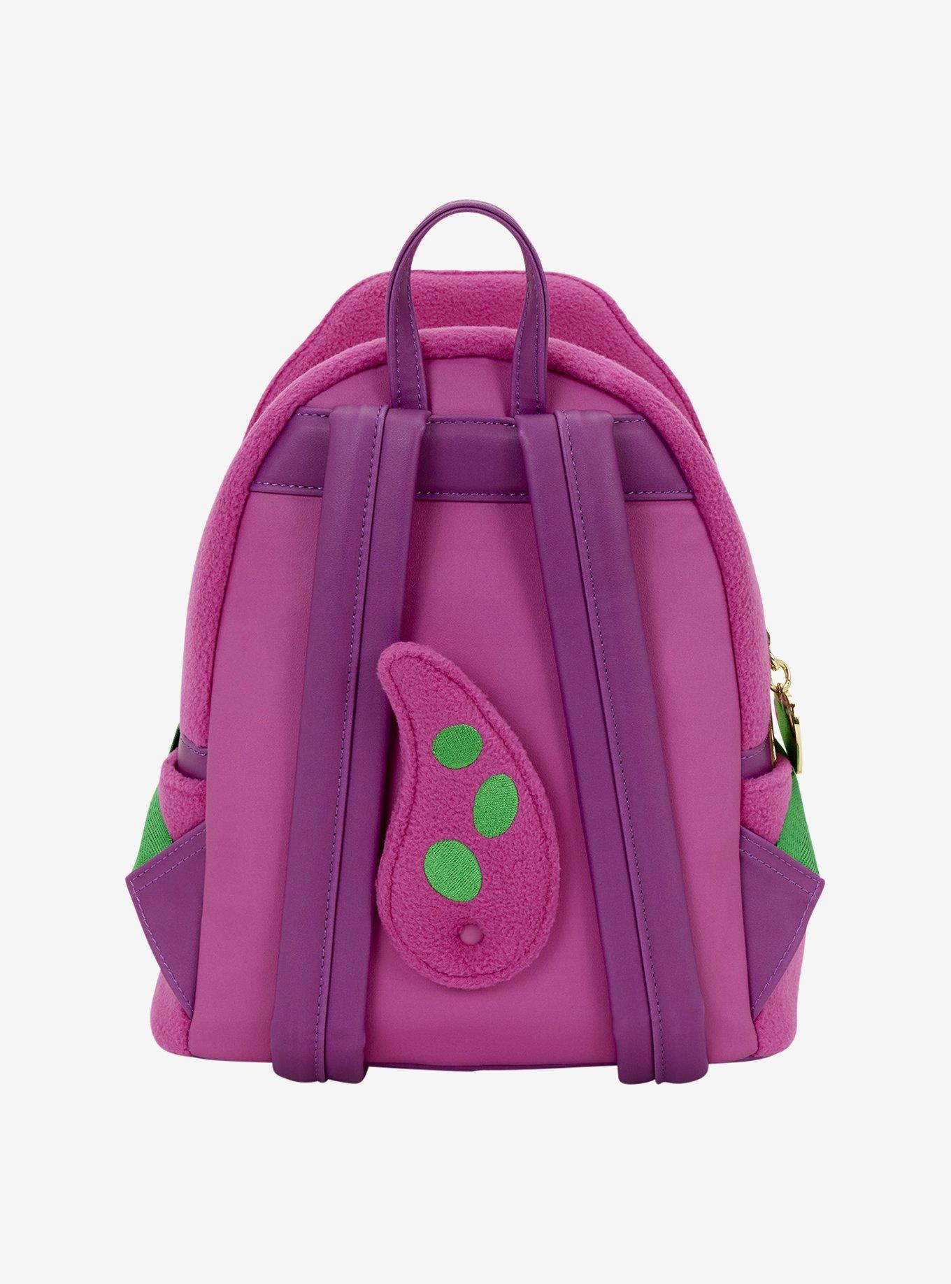 Loungefly Barney Figural Fleece Mini Backpack, , alternate