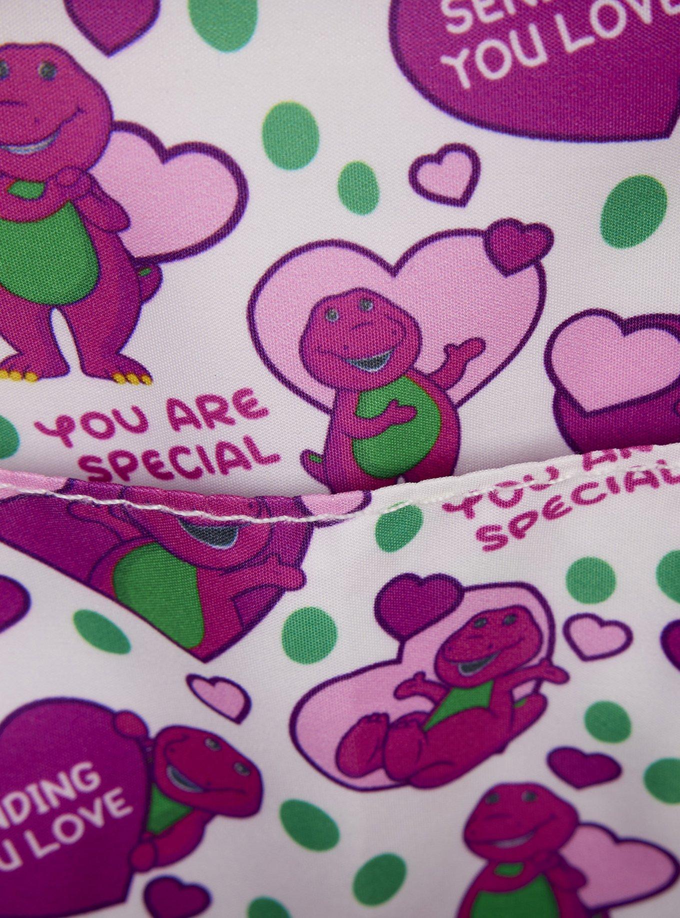 Loungefly Barney Figural Fleece Mini Backpack, , alternate