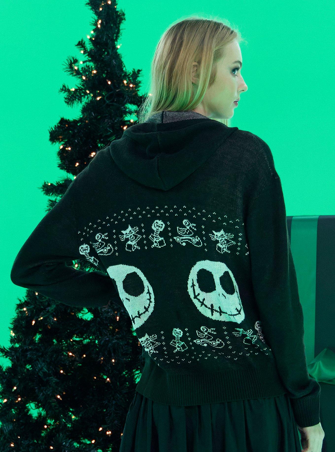 Her Universe The Nightmare Before Christmas Jack Fair Isle Girls Hoodie, MULTI, alternate