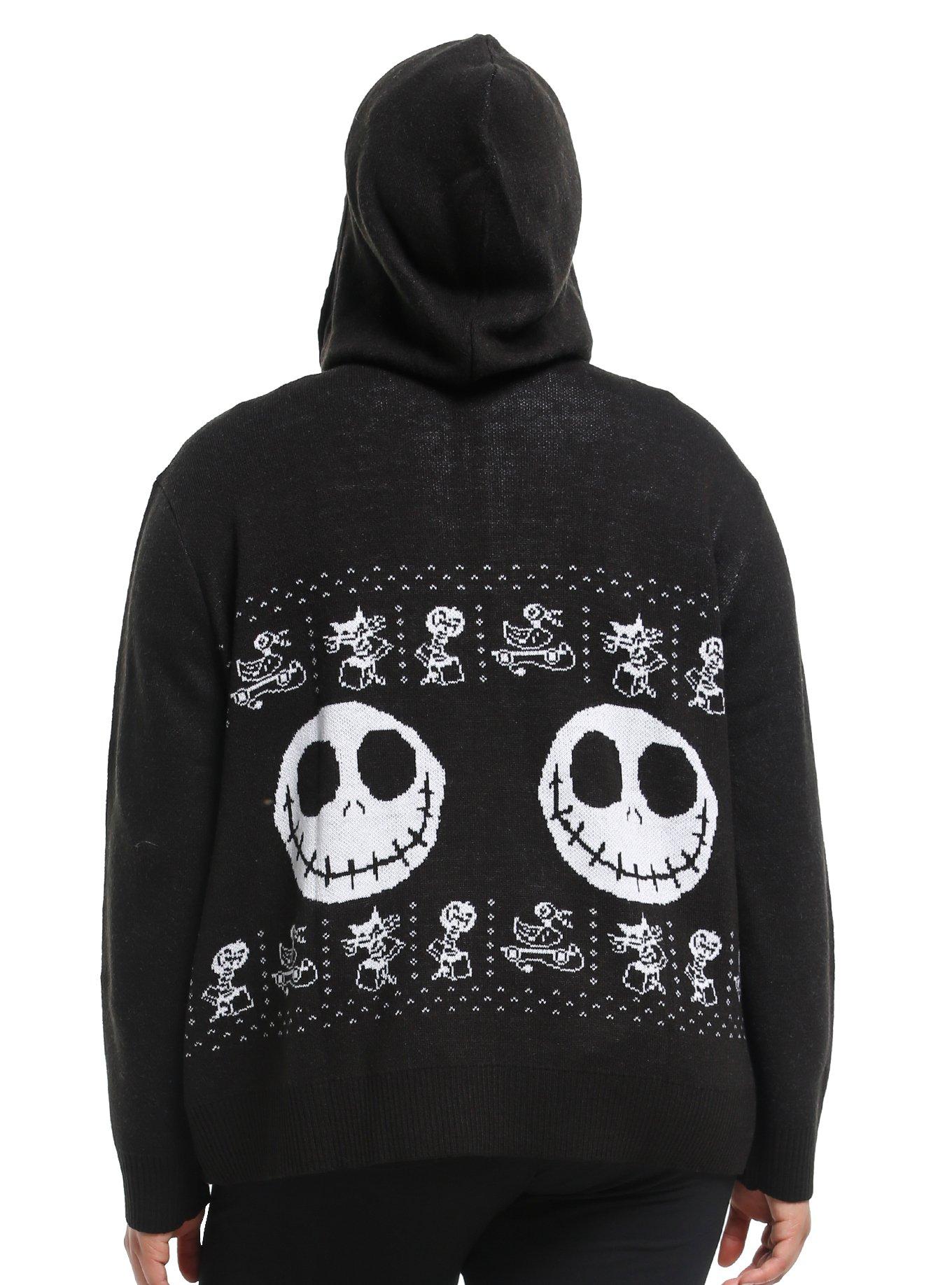 Her Universe The Nightmare Before Christmas Jack Fair Isle Girls Hoodie Plus Size, MULTI, alternate