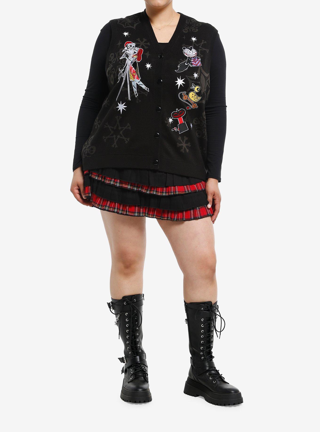 Her Universe The Nightmare Before Christmas Holiday Girls Sweater Vest Plus Size, , hi-res