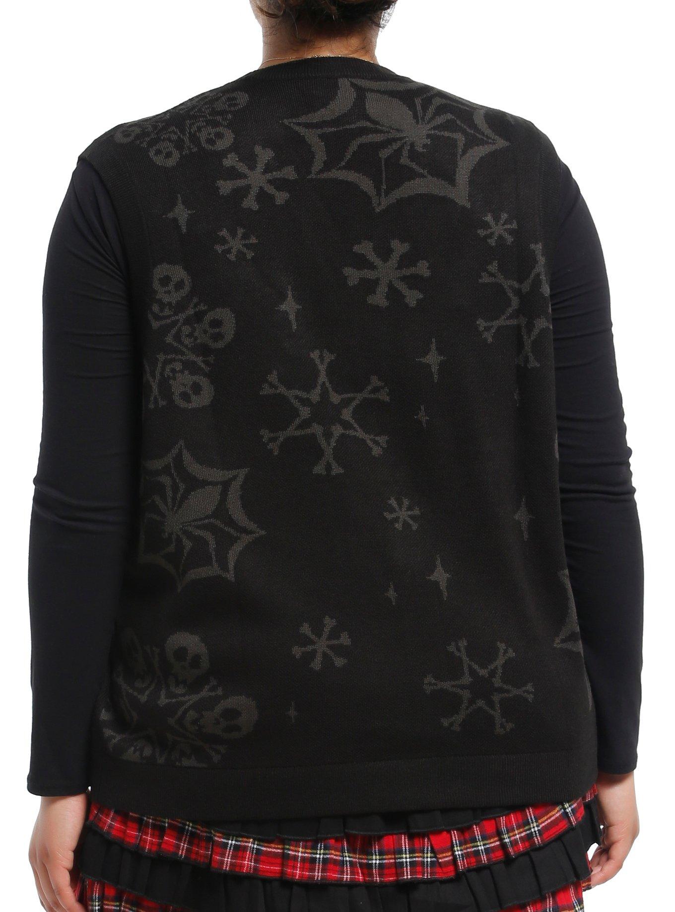 Her Universe The Nightmare Before Christmas Holiday Girls Sweater Vest Plus Size, MULTI, alternate