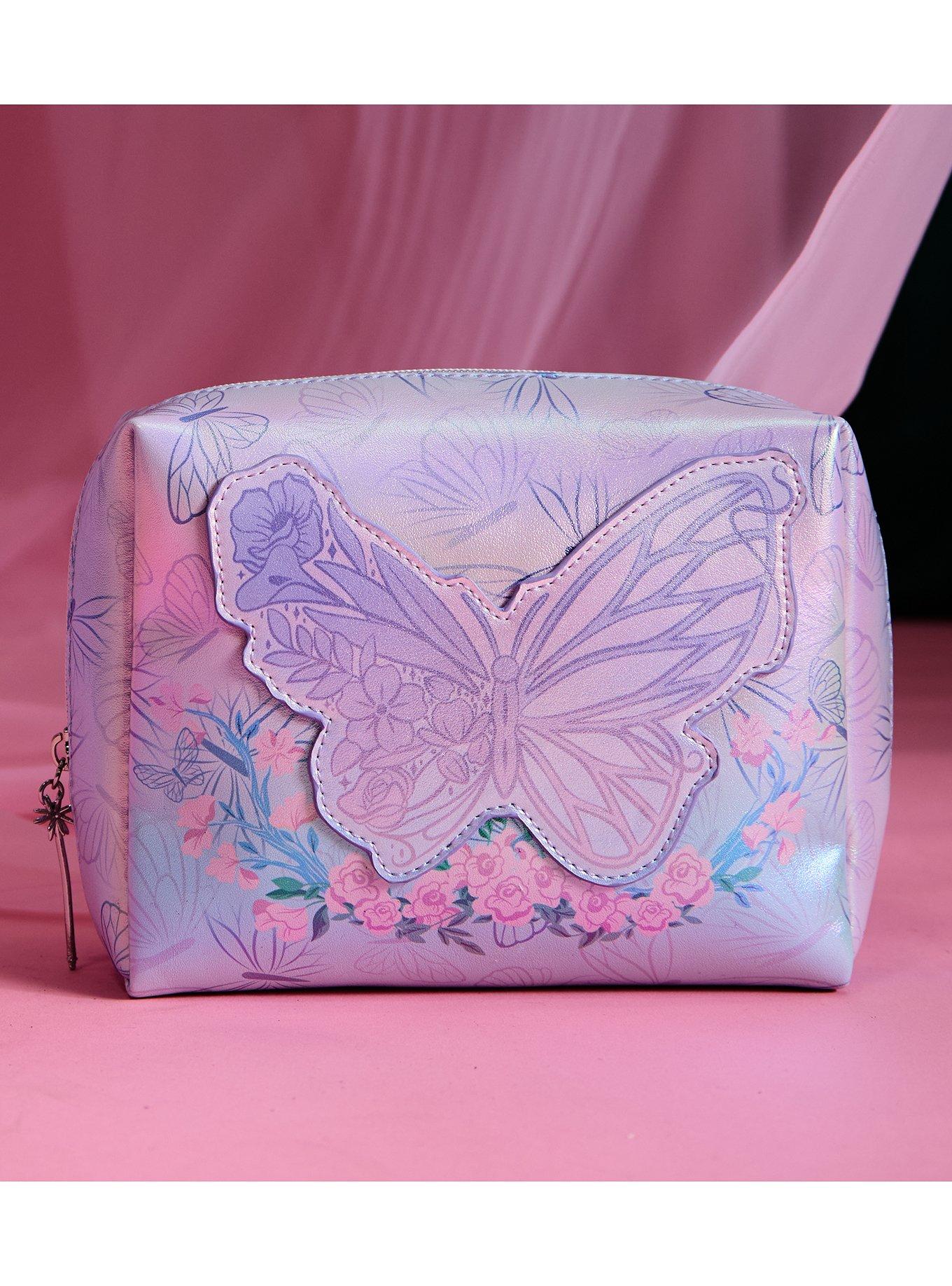 Wicked Glinda Butterfly Iridescent Cosmetic Bag - BoxLunch Exclusive, , hi-res