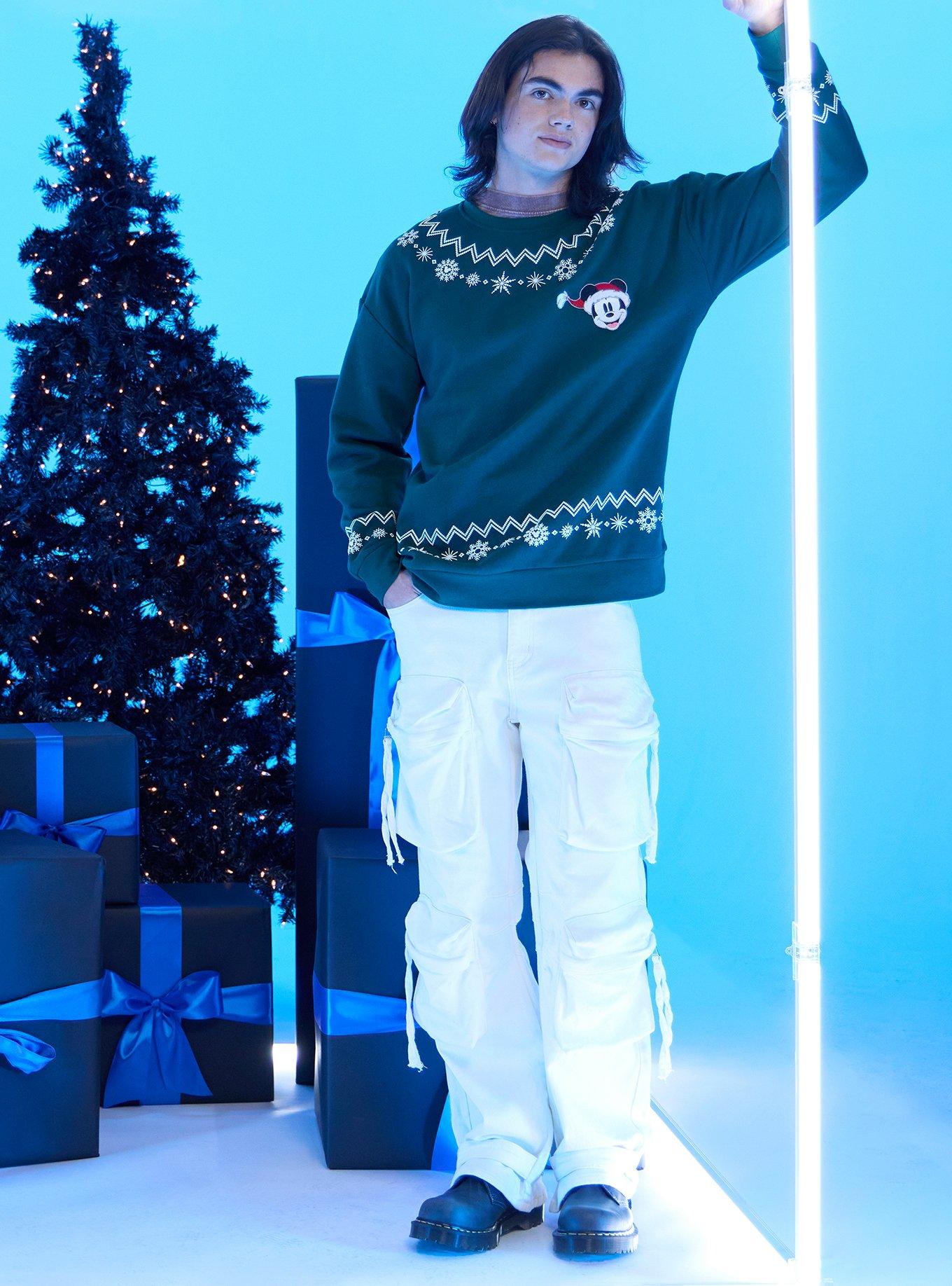 Our Universe Disney Holiday Mickey Mouse Snowflake Sweatshirt, , hi-res