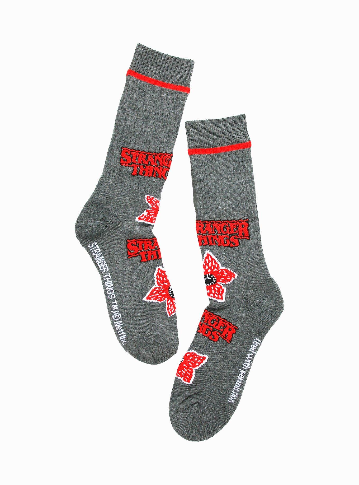 Stranger Things Demogorgon Allover Print Crew Socks - BoxLunch Exclusive, , hi-res