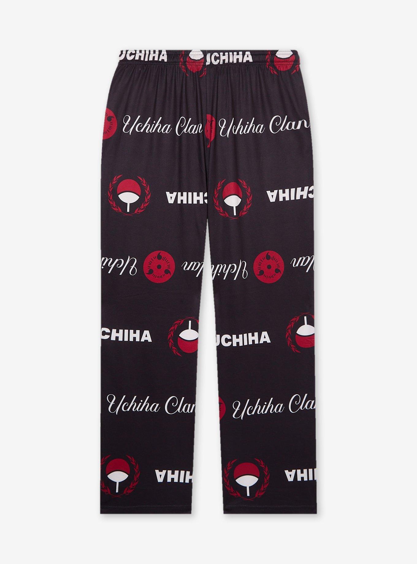 Naruto Shippuden Uchicha Name Allover Print Sleep Pants - BoxLunch Exclusive, , hi-res