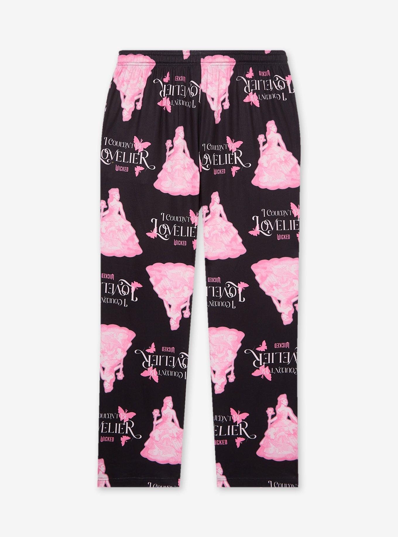 Wicked Glinda Tonal Allover Print Plus Size Sleep Pants - BoxLunch Exclusive, , hi-res