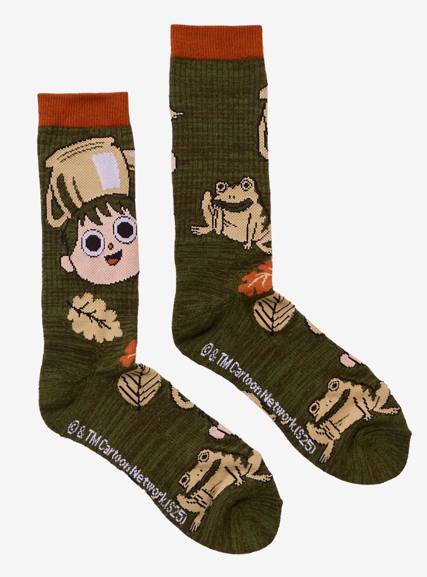 Over The Garden Wall Greg Allover Print Crew Socks - BoxLunch Exclusive, , hi-res