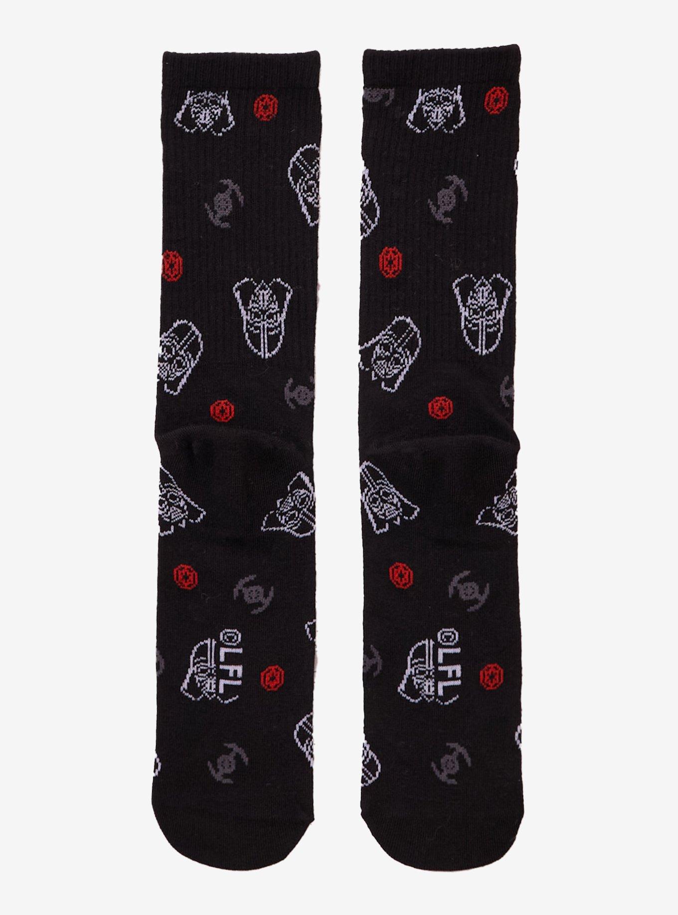 Star Wars Darth Vader Icons Allover Print Crew Socks, , hi-res