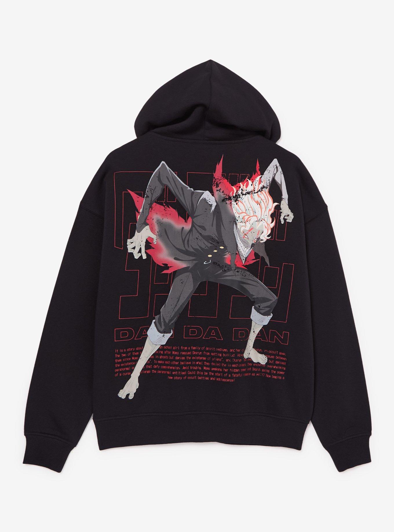 Dandadan Okarun Flames Zip Hoodie — BoxLunch Exclusive, BLACK, alternate