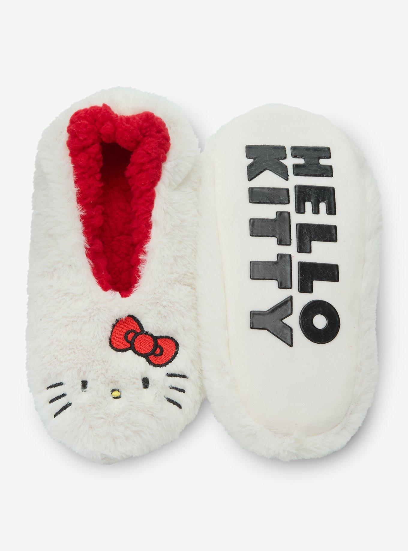 Sanrio Hello Kitty Bow Slipper Socks — BoxLunch Exclusive, , hi-res