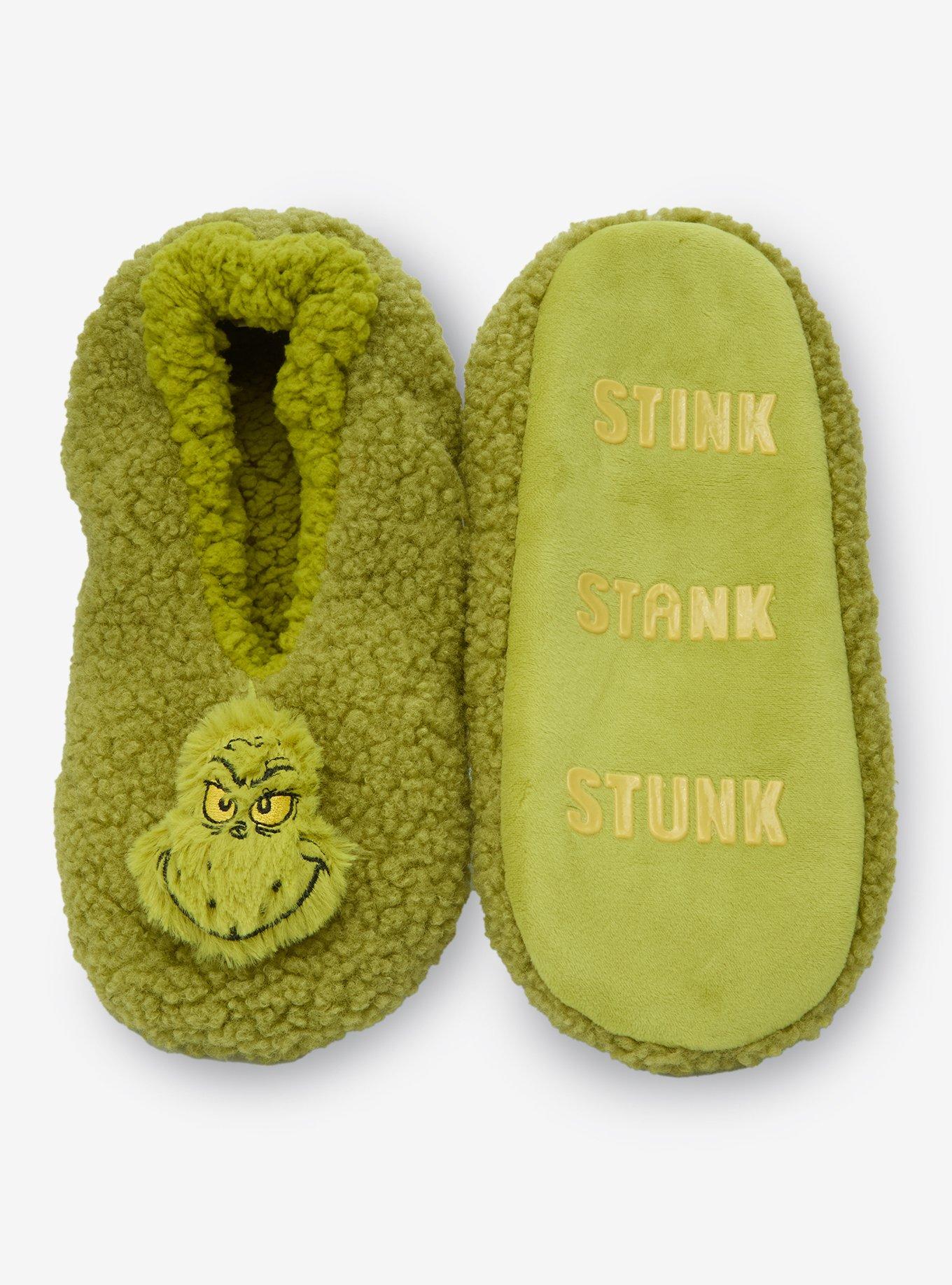 How the Grinch Stole Christmas Grinch 3D Sherpa Slipper Socks — BoxLunch Exclusive, , hi-res