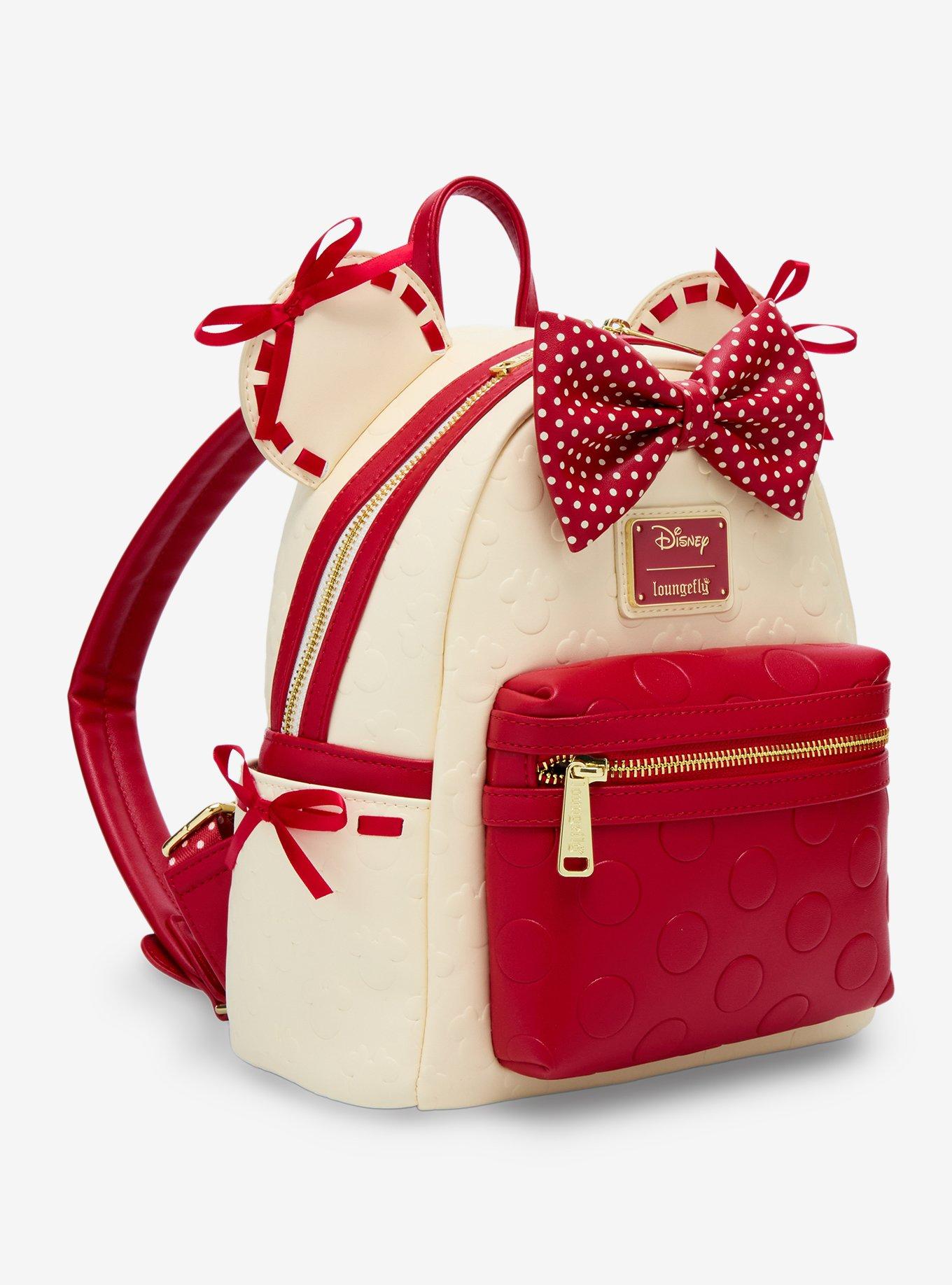 Loungefly Disney Minnie Mouse Red  Lace Polka Dot Mini Backpack, , hi-res