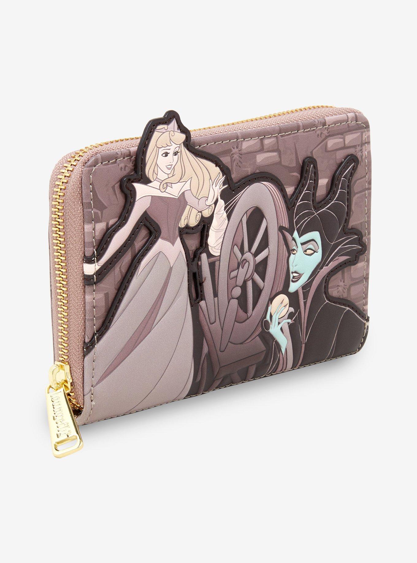Loungefly Disney Sleeping Beauty Aurora & Maleficent Mini Zipper Wallet, , hi-res