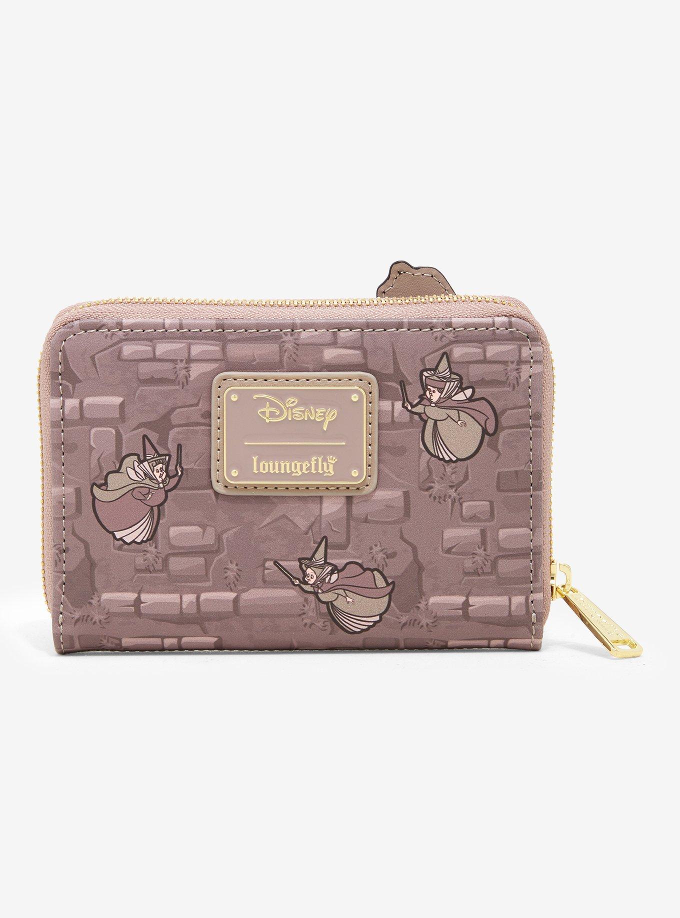 Loungefly Disney Sleeping Beauty Aurora & Maleficent Mini Zipper Wallet, , alternate