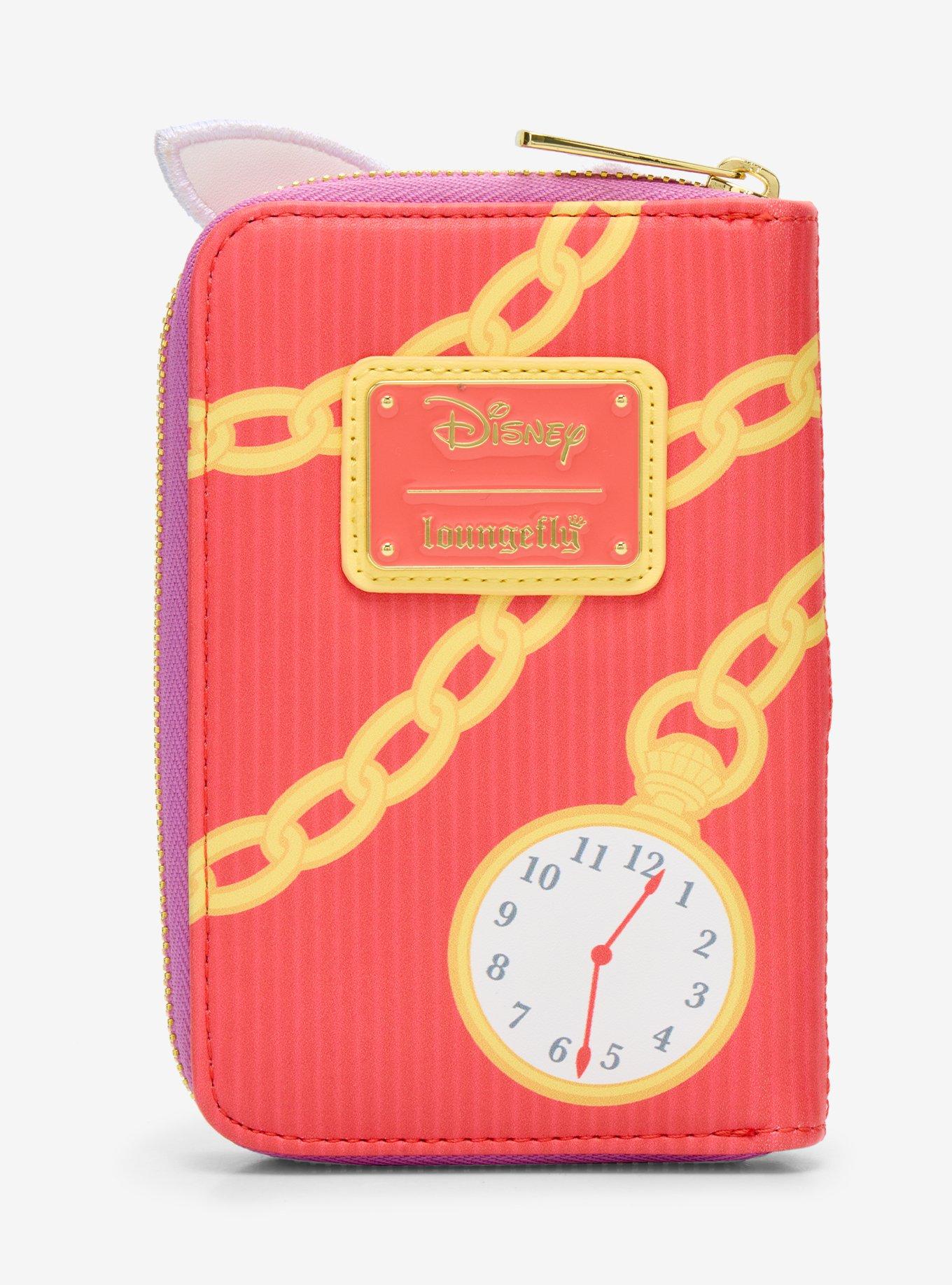 Loungefly Disney Alice In Wonderland White Rabbit Fuzzy Mini Zipper Wallet, , alternate