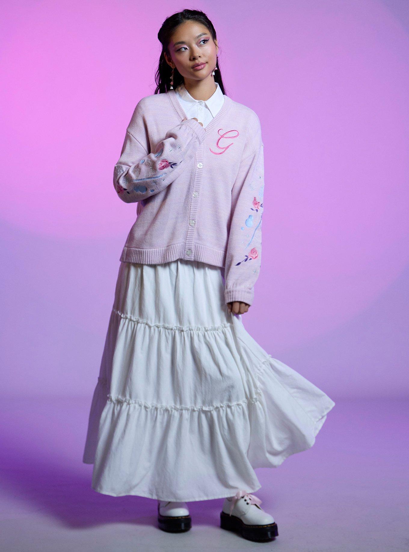 Her Universe Wicked Glinda Embroidered Girls Cardigan, , hi-res