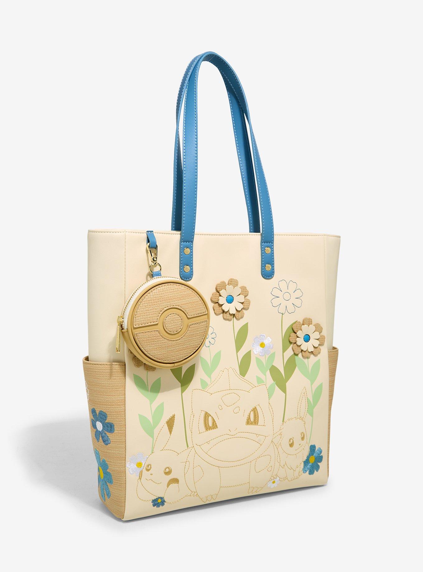 Loungefly Pok&eacute;mon Floral Rattan Tote Bag With Coin Purse, , hi-res