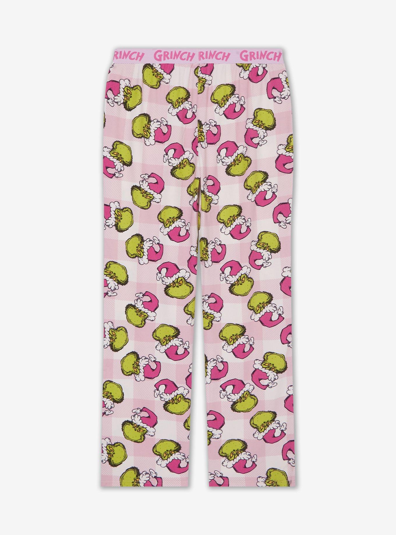 Dr. Seuss How The Grinch Stole Christmas The Grinch Pink Allover Print Women's Sleep Pants, , hi-res