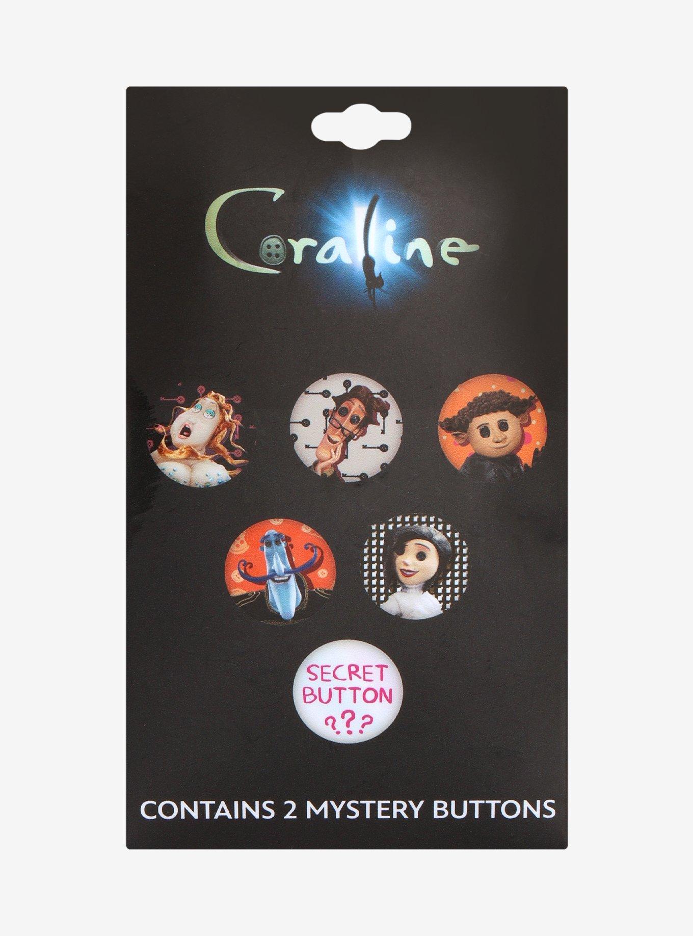 Coraline Character Blind Bag Button Pin Set — BoxLunch Exclusive, , alternate