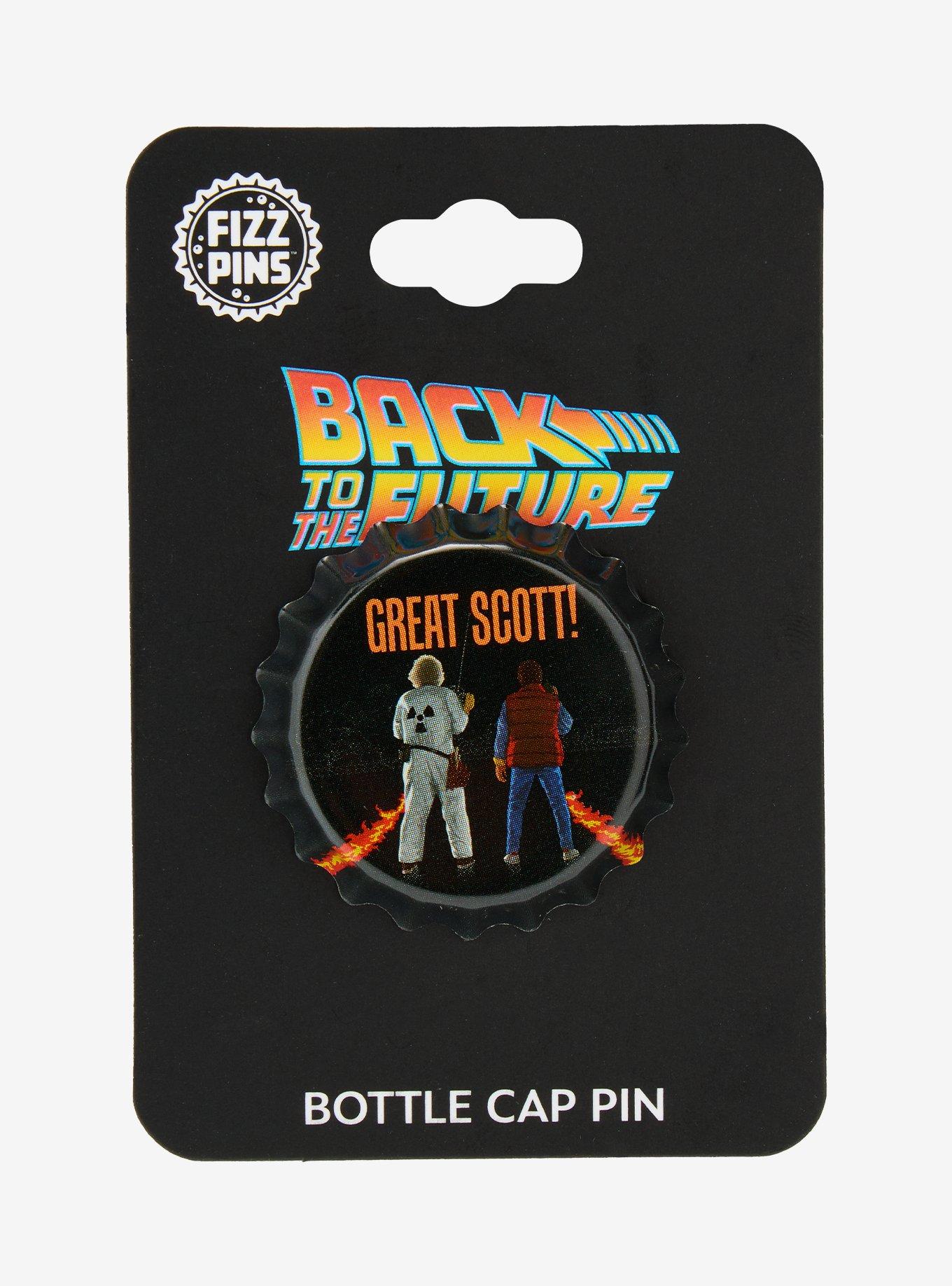Back to the Future Great Scott Bottle Cap Button Pin