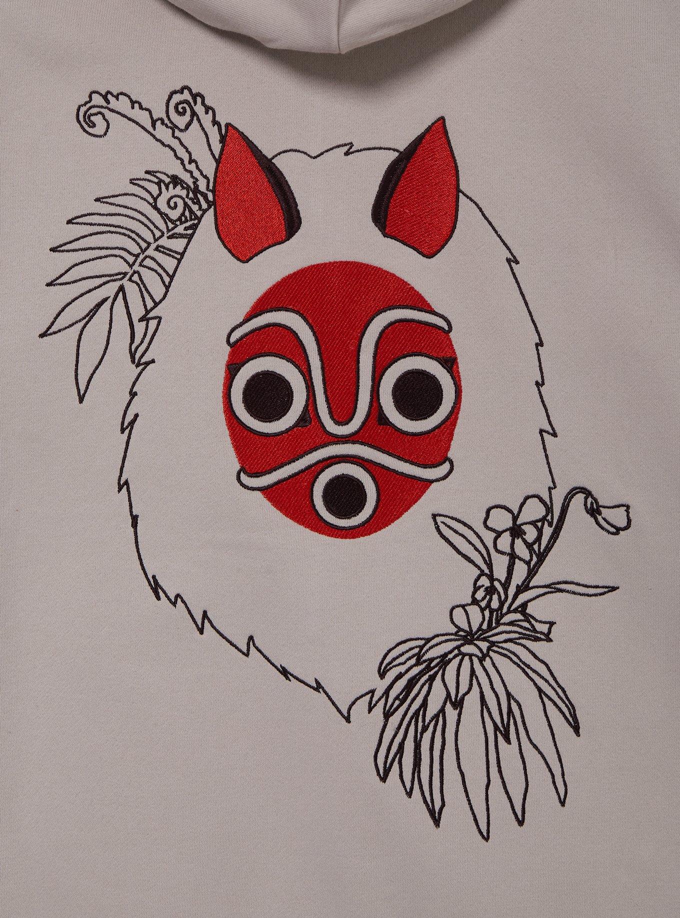 Studio Ghibli&reg; Princess Mononoke Icons Embroiderd Zipperd Hoodie, , alternate