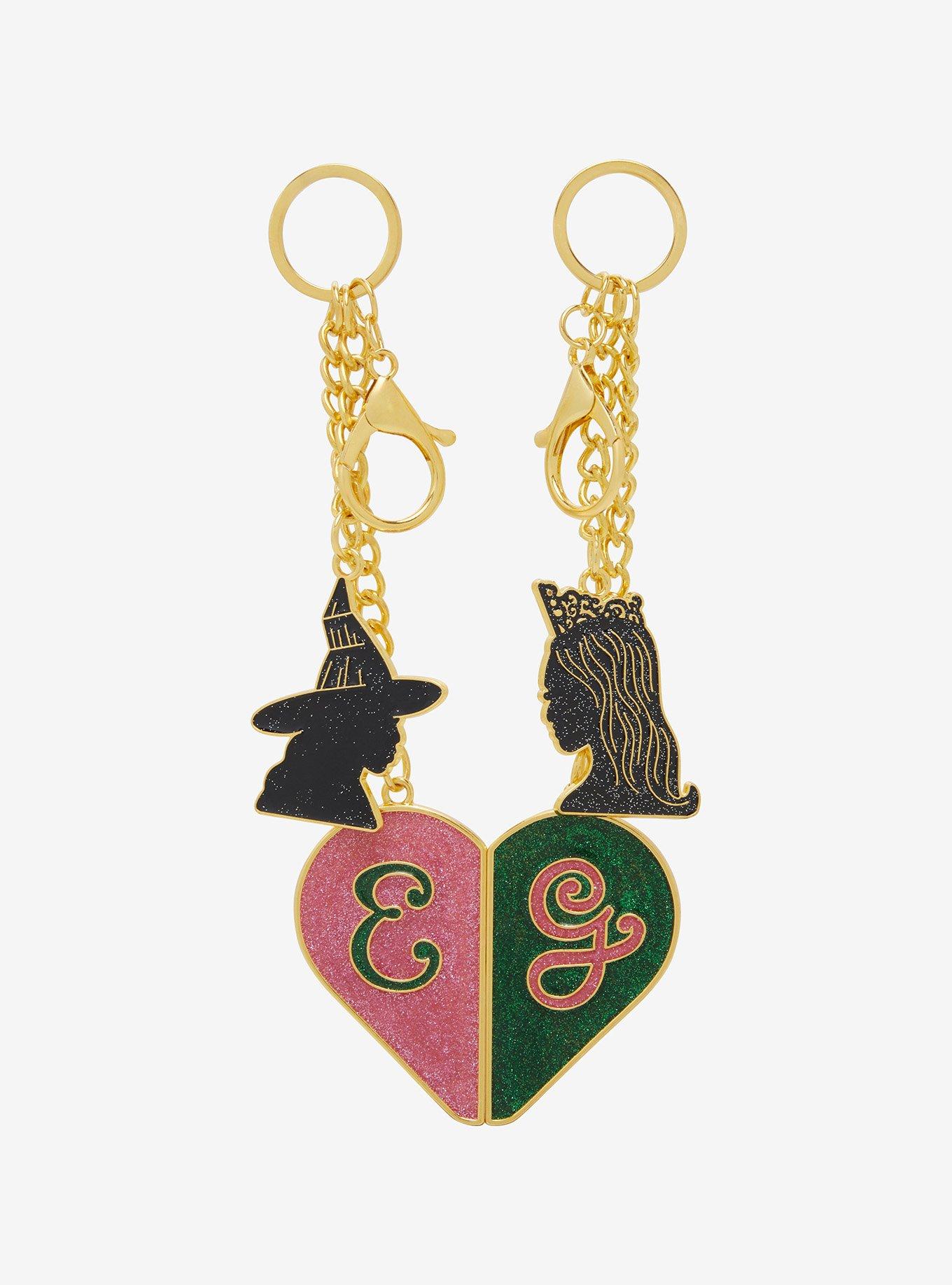 Wicked Glinda & Elphaba Magnetic Heart Bestie Keychain Set, , hi-res