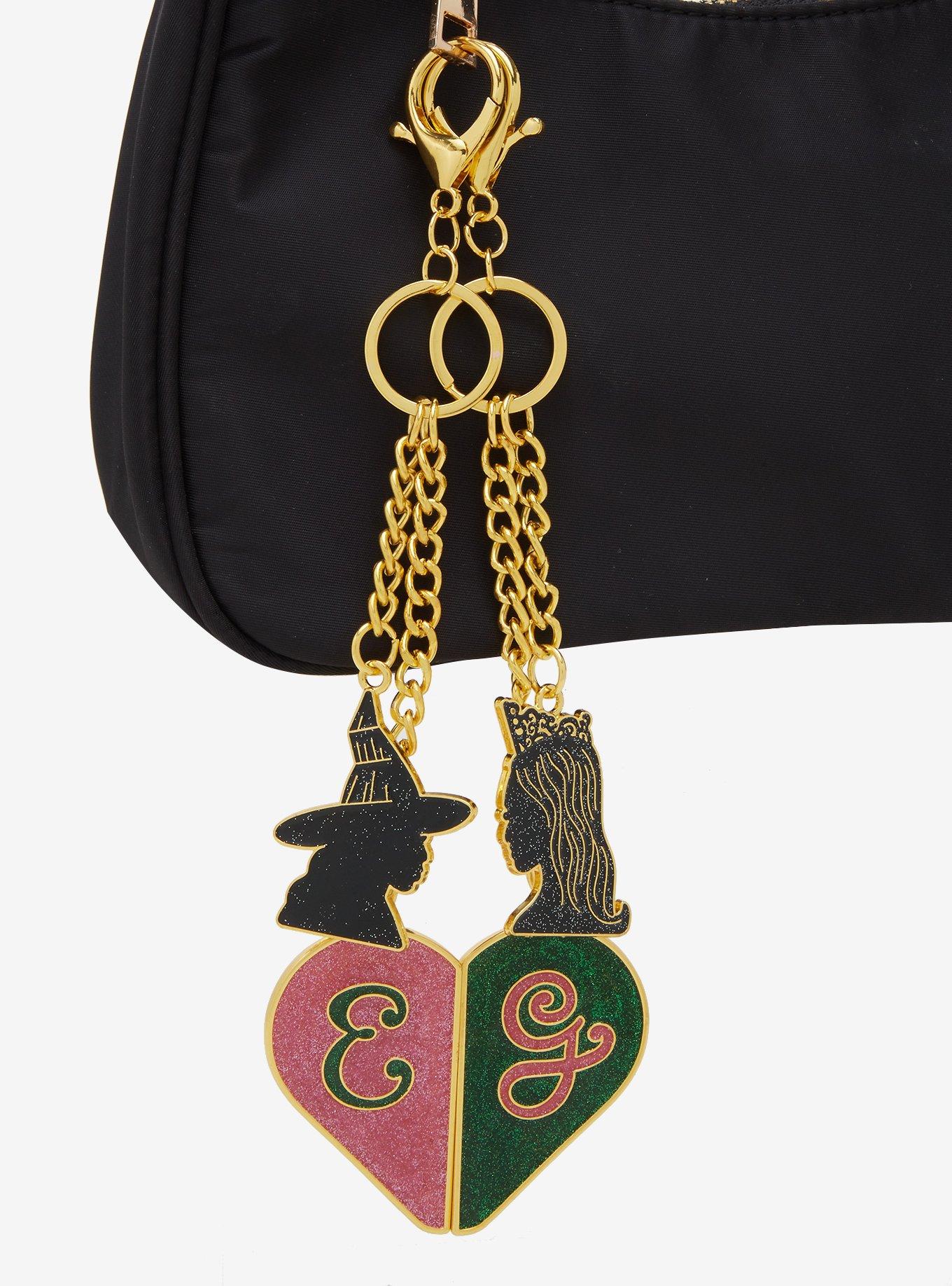 Wicked Glinda & Elphaba Magnetic Heart Bestie Keychain Set