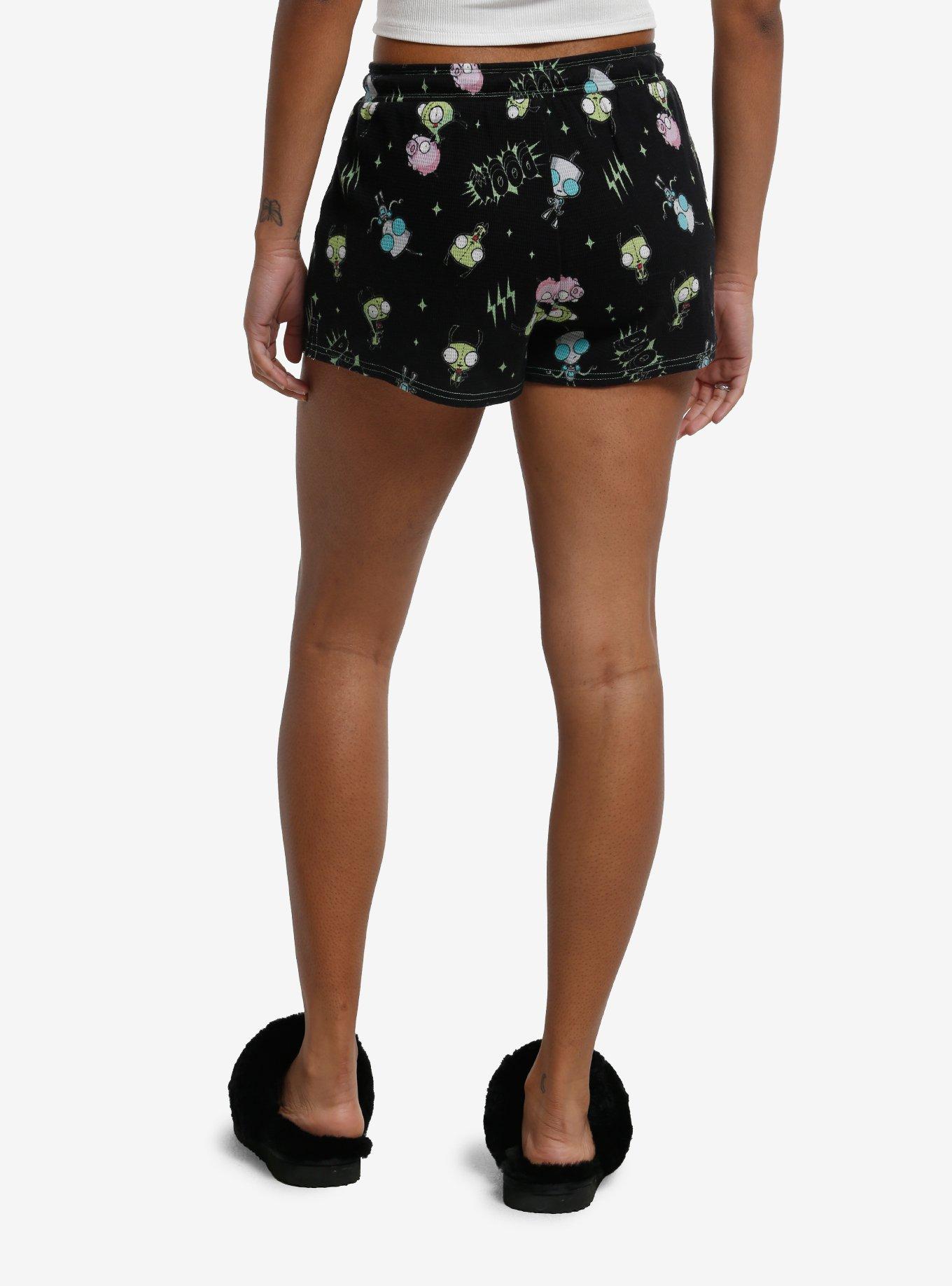 Invader Zim Allover Print Girls Lounge Shorts, , hi-res