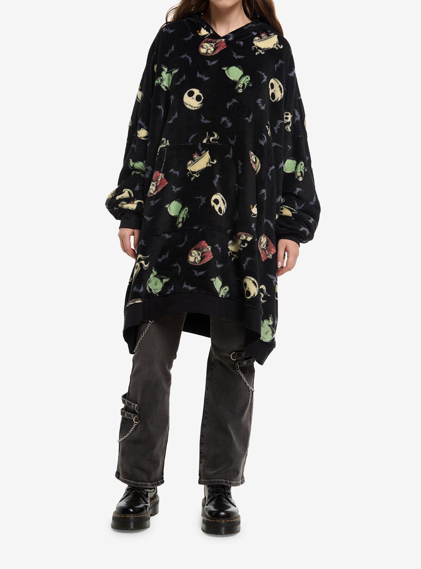Our Universe The Nightmare Before Christmas Icons Fuzzy Oversized Hoodie, , hi-res