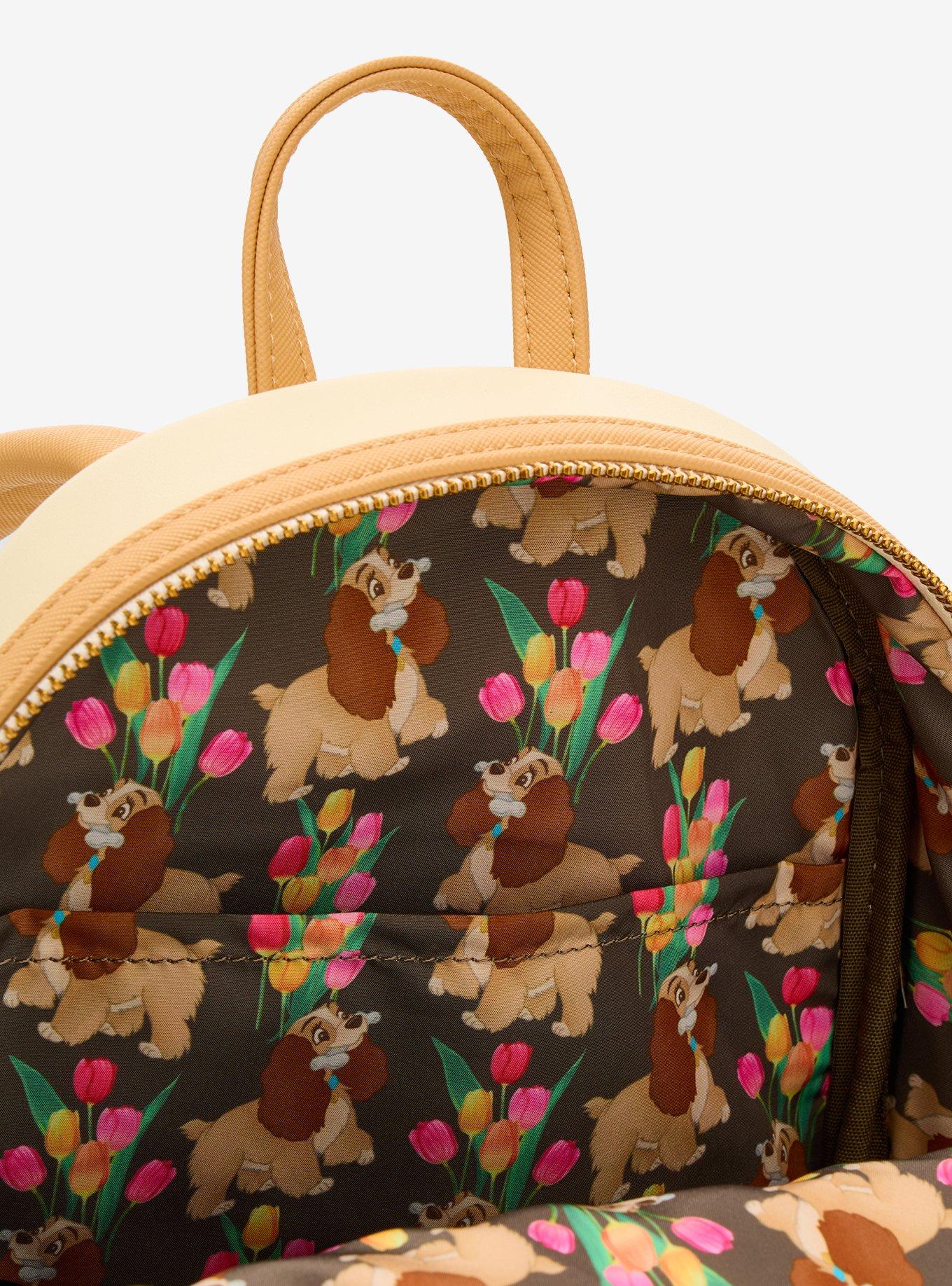 Loungefly Disney Lady And The Tramp Tulips Mini Backpack, , alternate - view 4