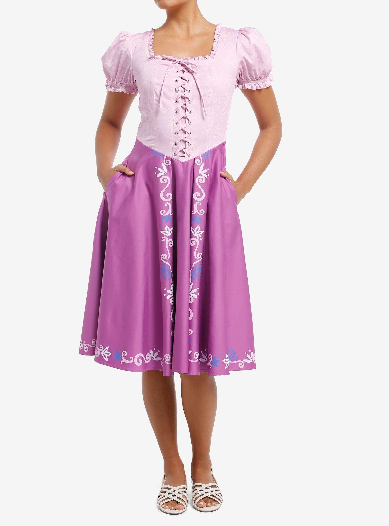 Her Universe Disney Tangled Rapunzel Puff Sleeve Dress Her Universe Exclusive, , hi-res