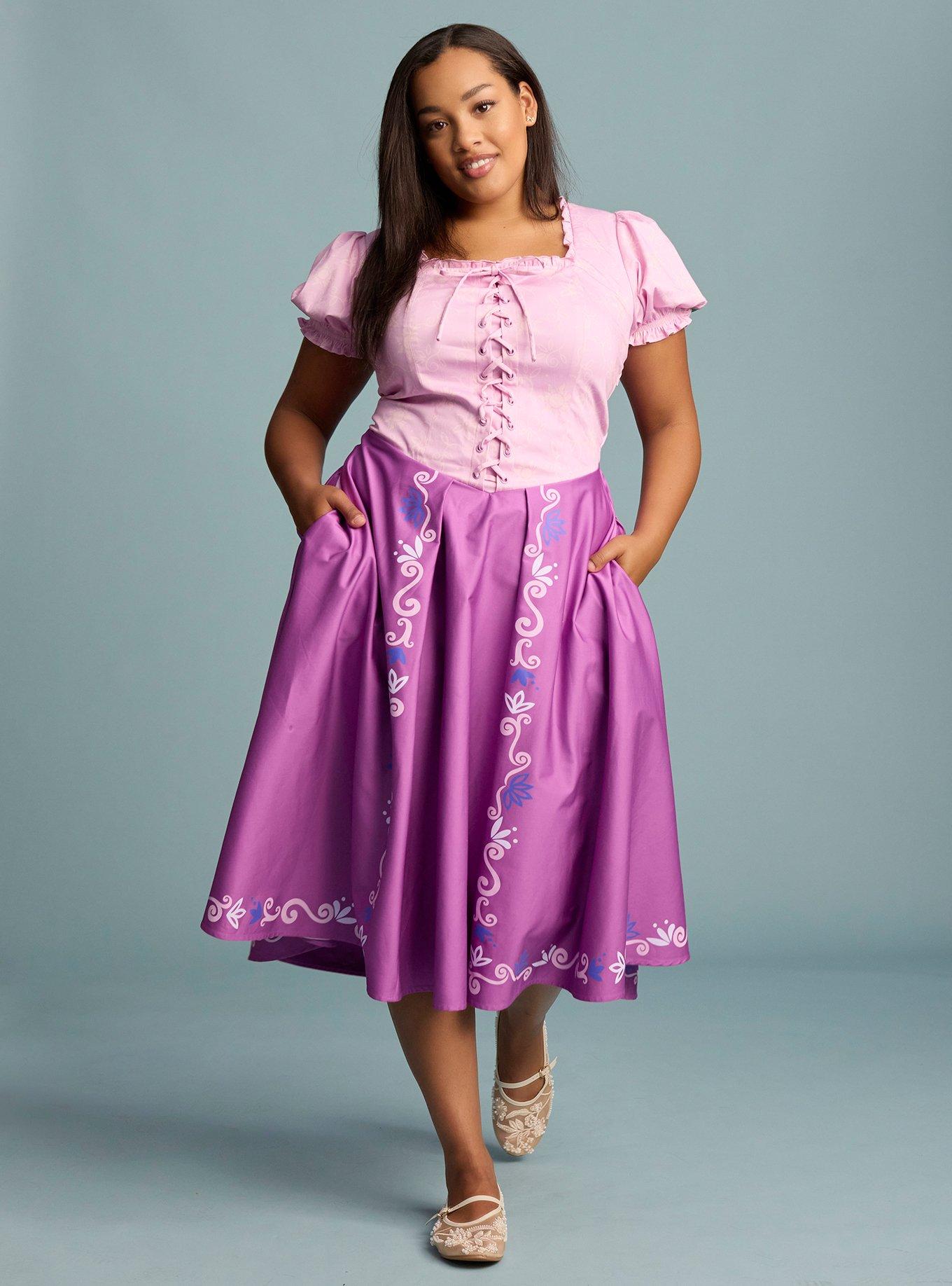 Her Universe Disney Tangled Rapunzel Puff Sleeve Dress Plus Size Her Universe Exclusive, , hi-res