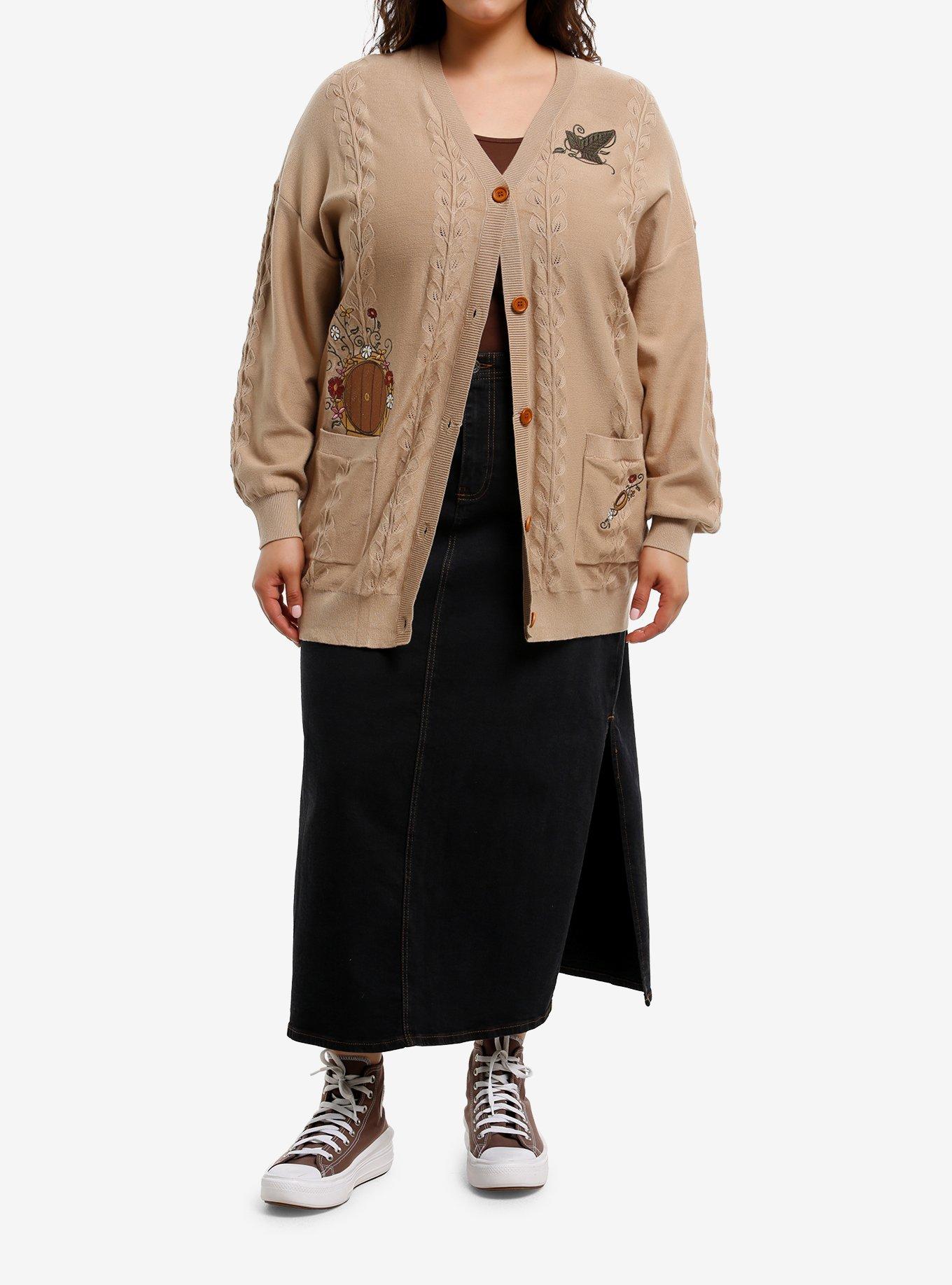 Her Universe The Lord Of The Rings Shire Cardigan Plus Size Her Universe Exclusive, BROWN, alternate