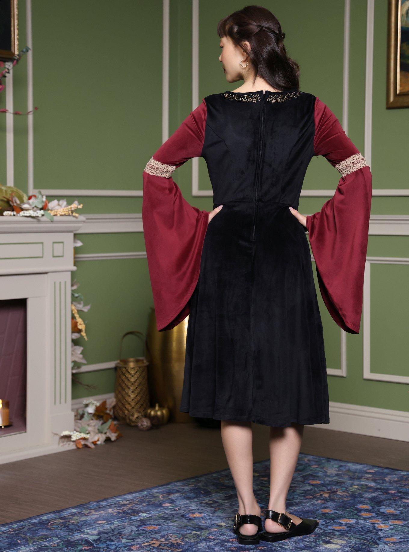 Her Universe The Lord Of The Rings Arwen Bell Sleeve Dress Her Universe Exclusive, BLACK  RED, alternate - view 3