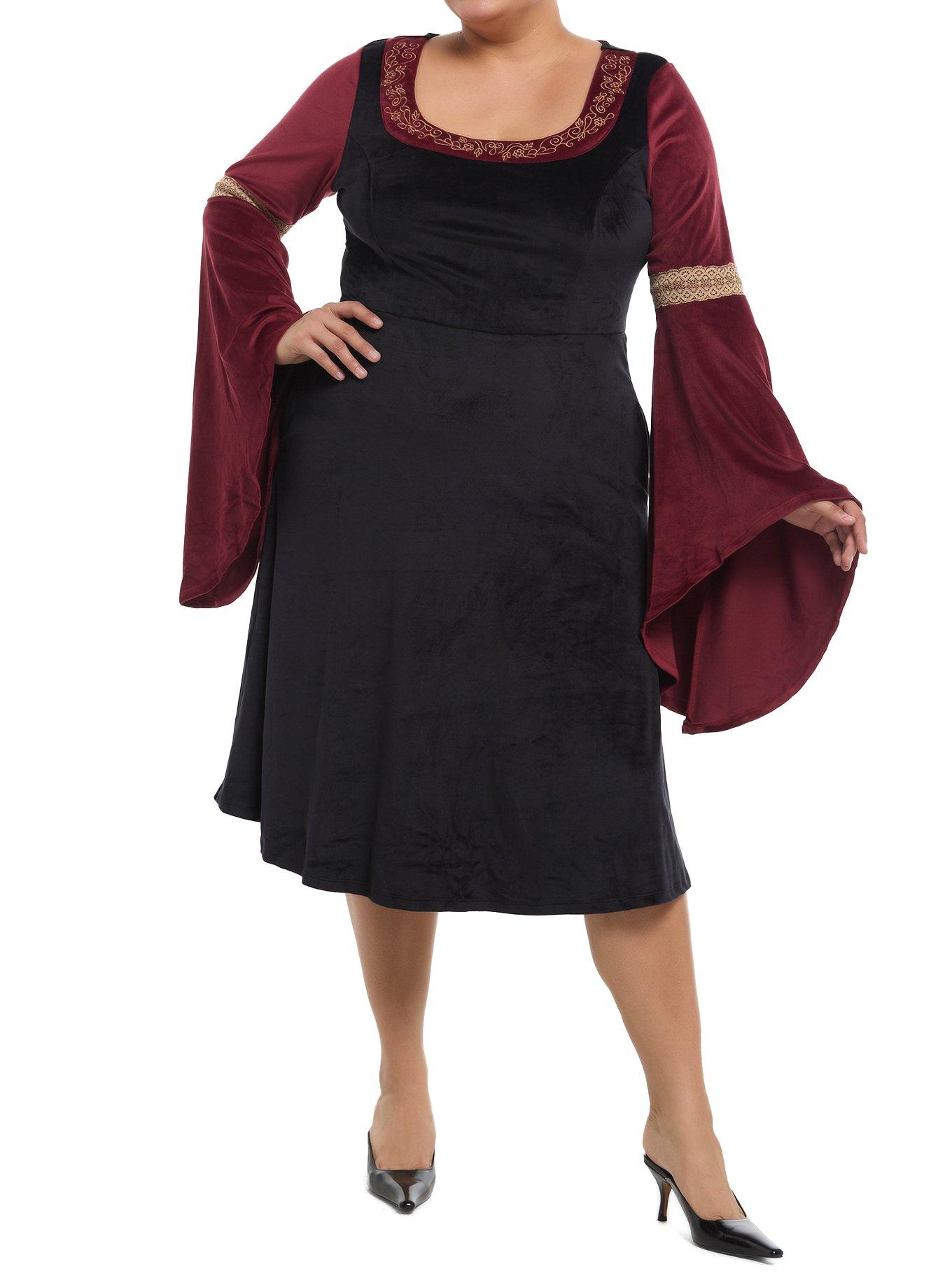Her Universe The Lord Of The Rings Arwen Bell Sleeve Dress Plus Size Her Universe Exclusive, , hi-res