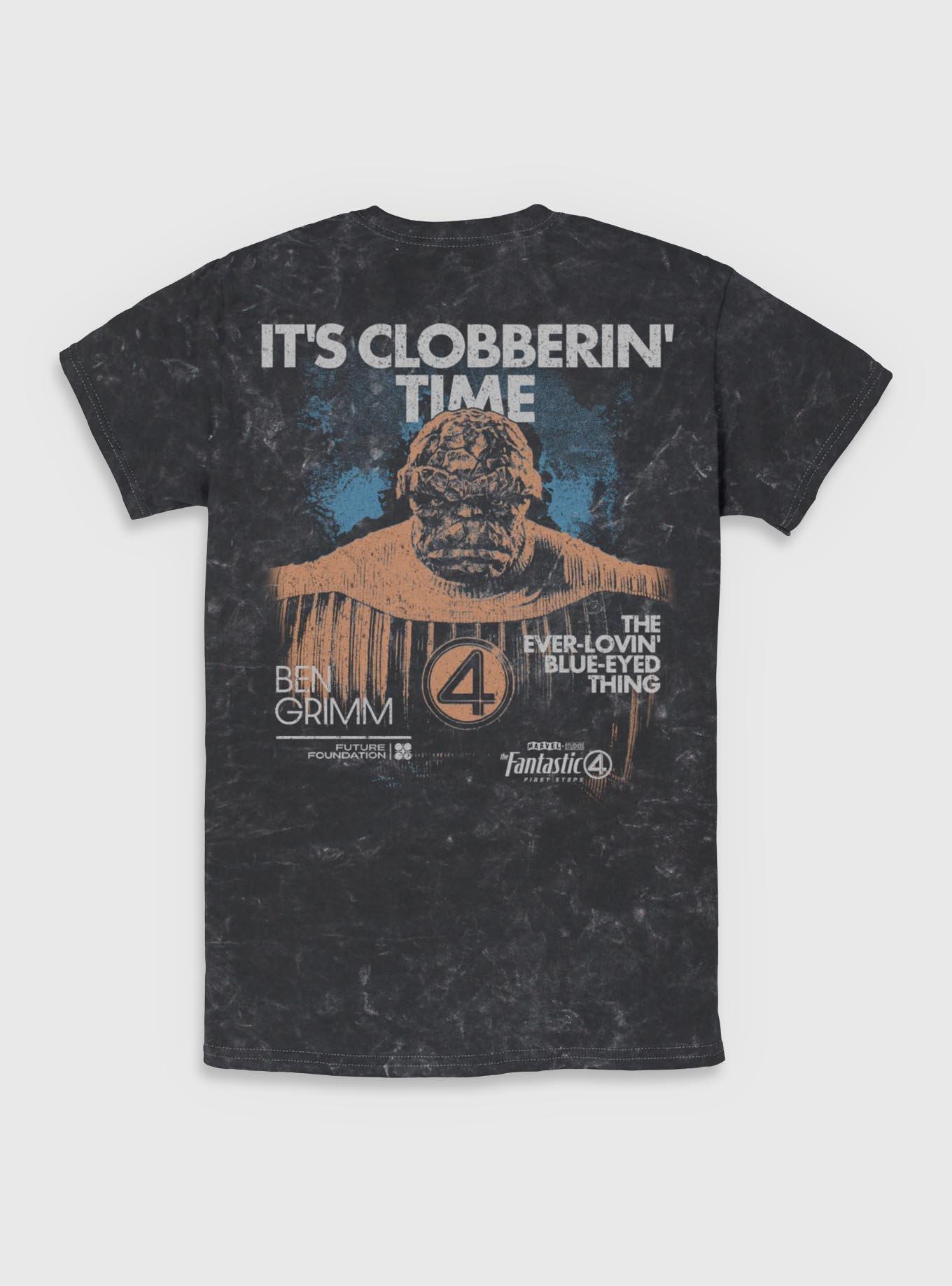 Marvel The Fantastic Four: First Steps The Thing Clobberin Mineral Wash T-Shirt BoxLunch Exclusive, , hi-res