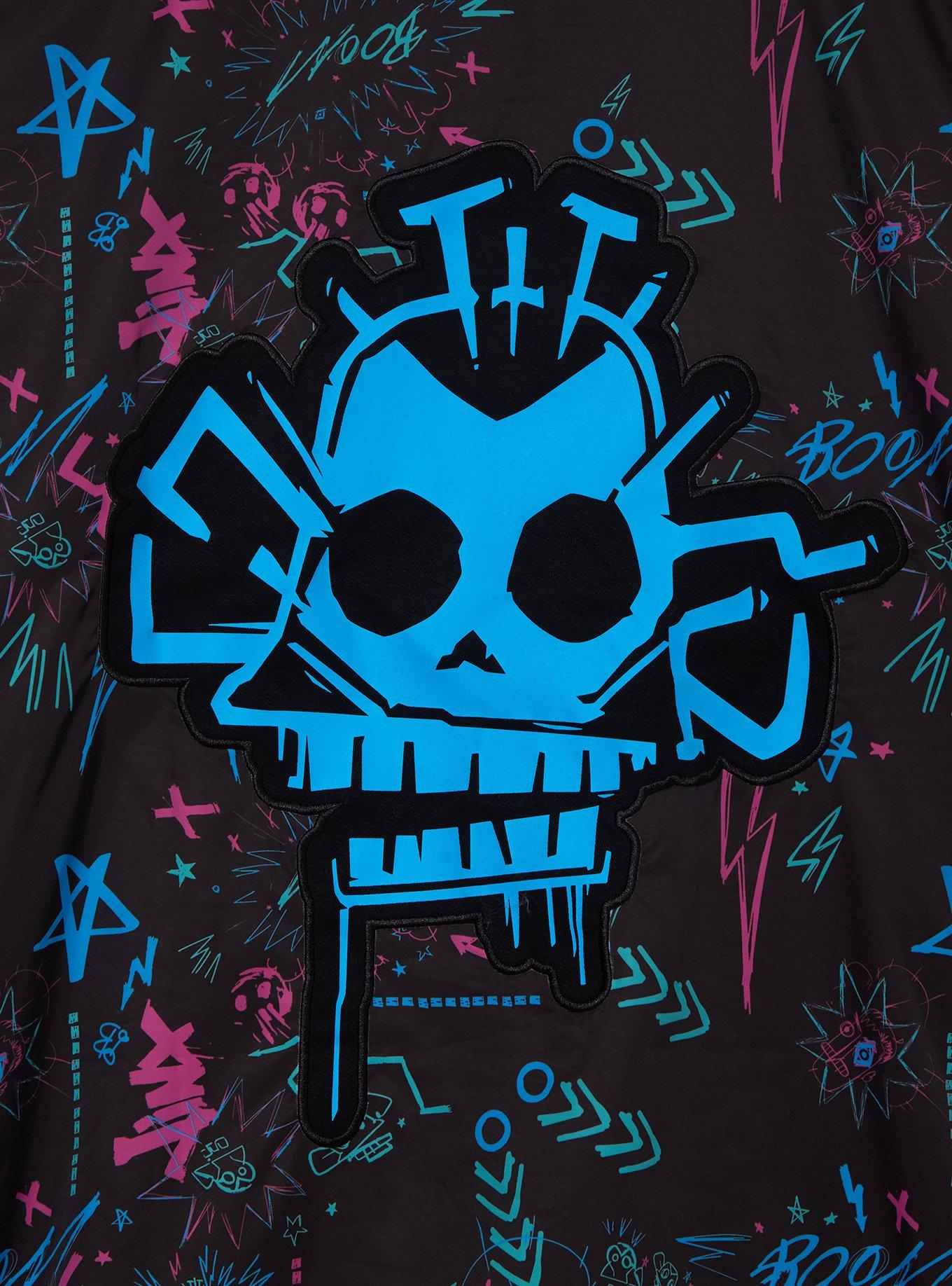 Arcane Jinx Graffiti Allover Print Windbreaker - BoxLunch Exclusive