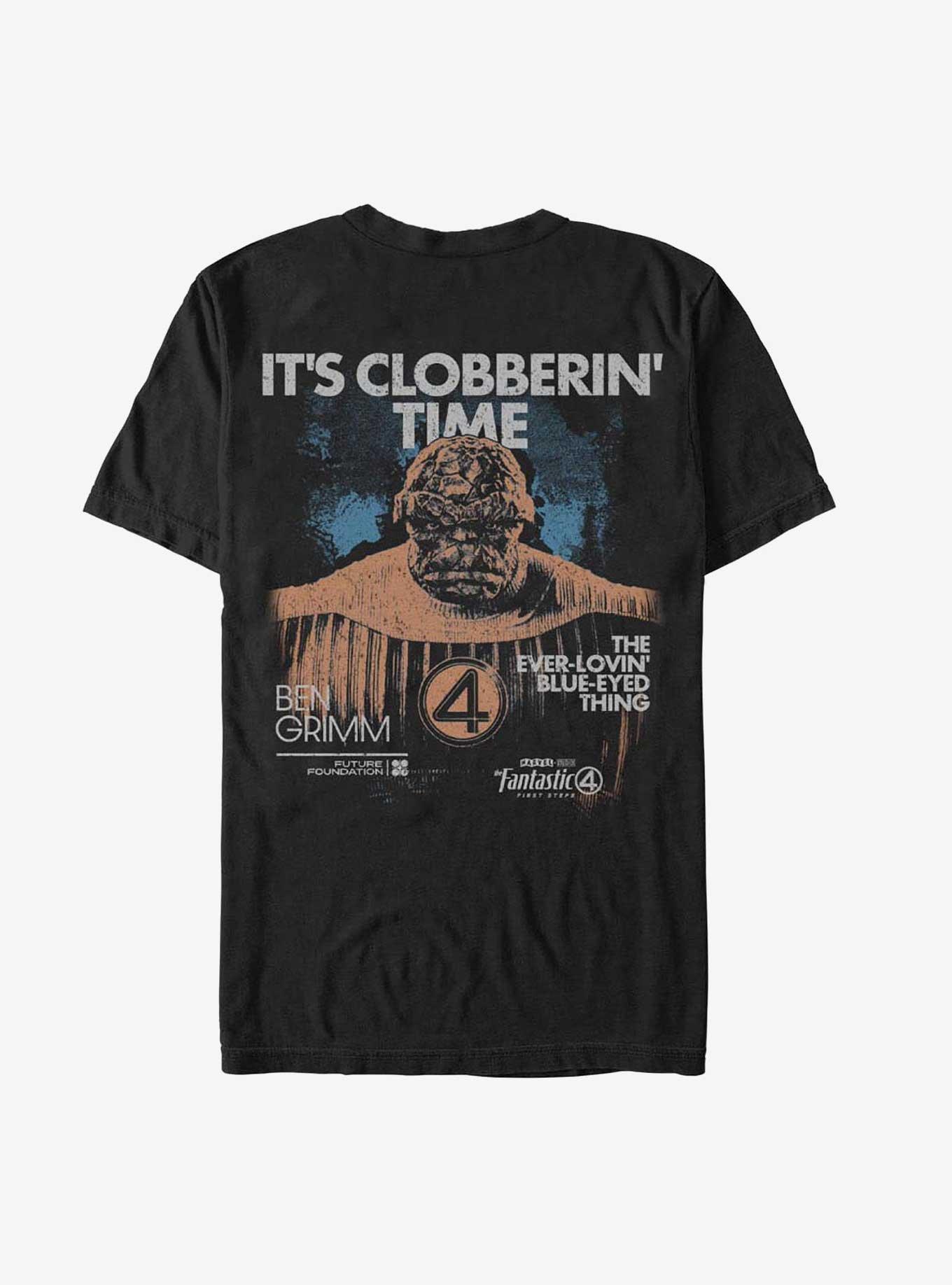 Marvel The Fantastic Four: First Steps It's Clobberin' Time T-Shirt Hot Topic Web Exclusive, BLACK, alternate