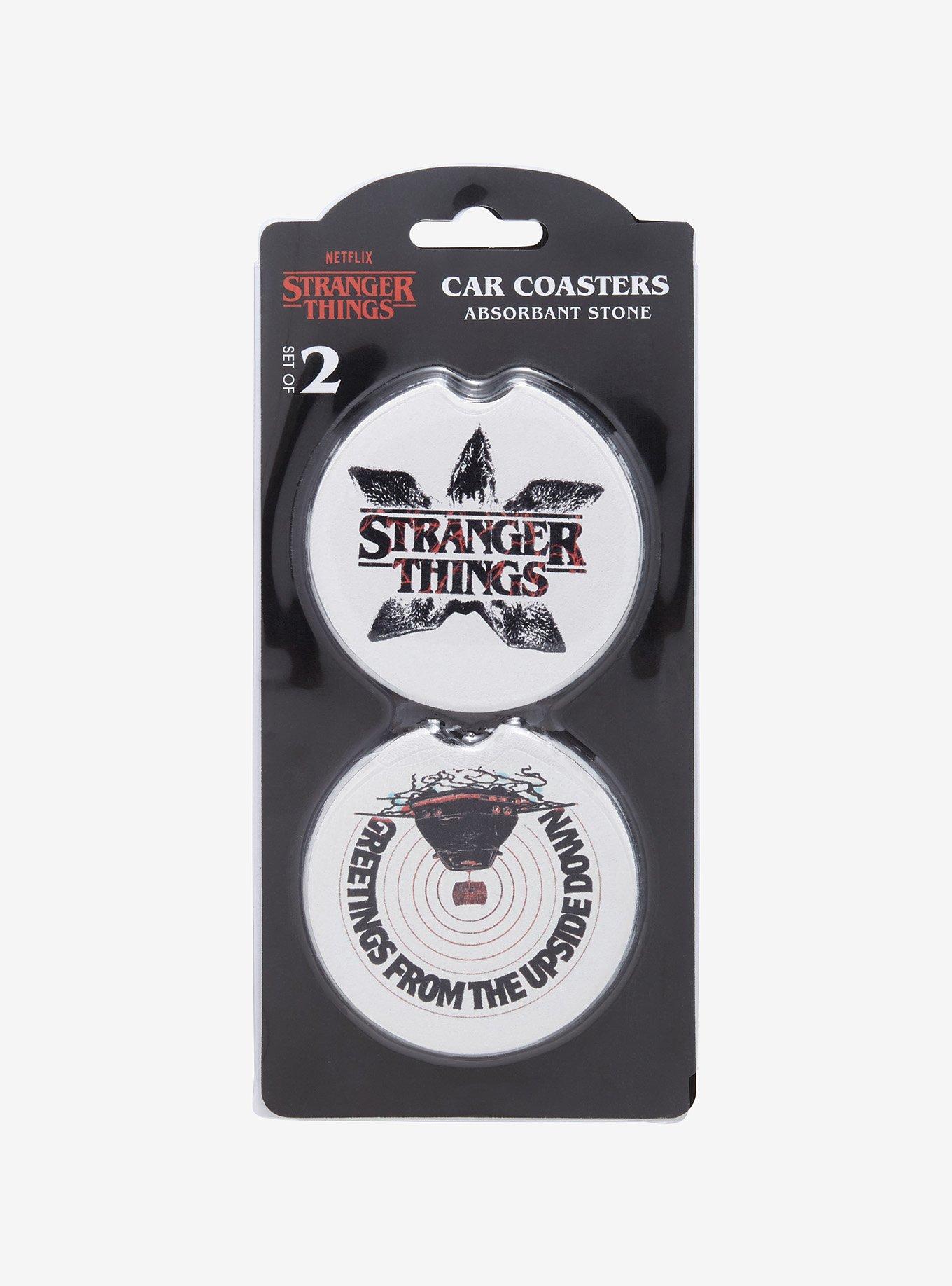Stranger Things Tonal Icons Car Coaster Set - BoxLunch Exclusive, , hi-res