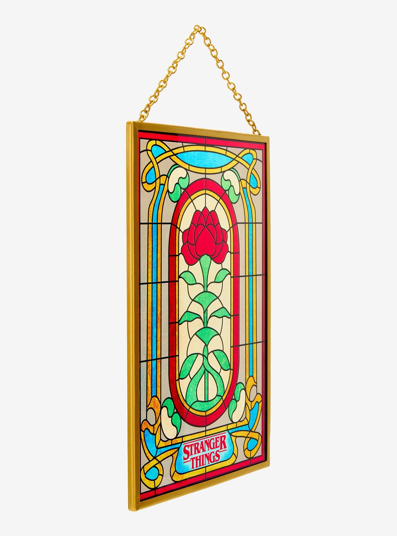 Stranger Things Rose Door Stained Glass Wall Art - BoxLunch Exclusive, , hi-res