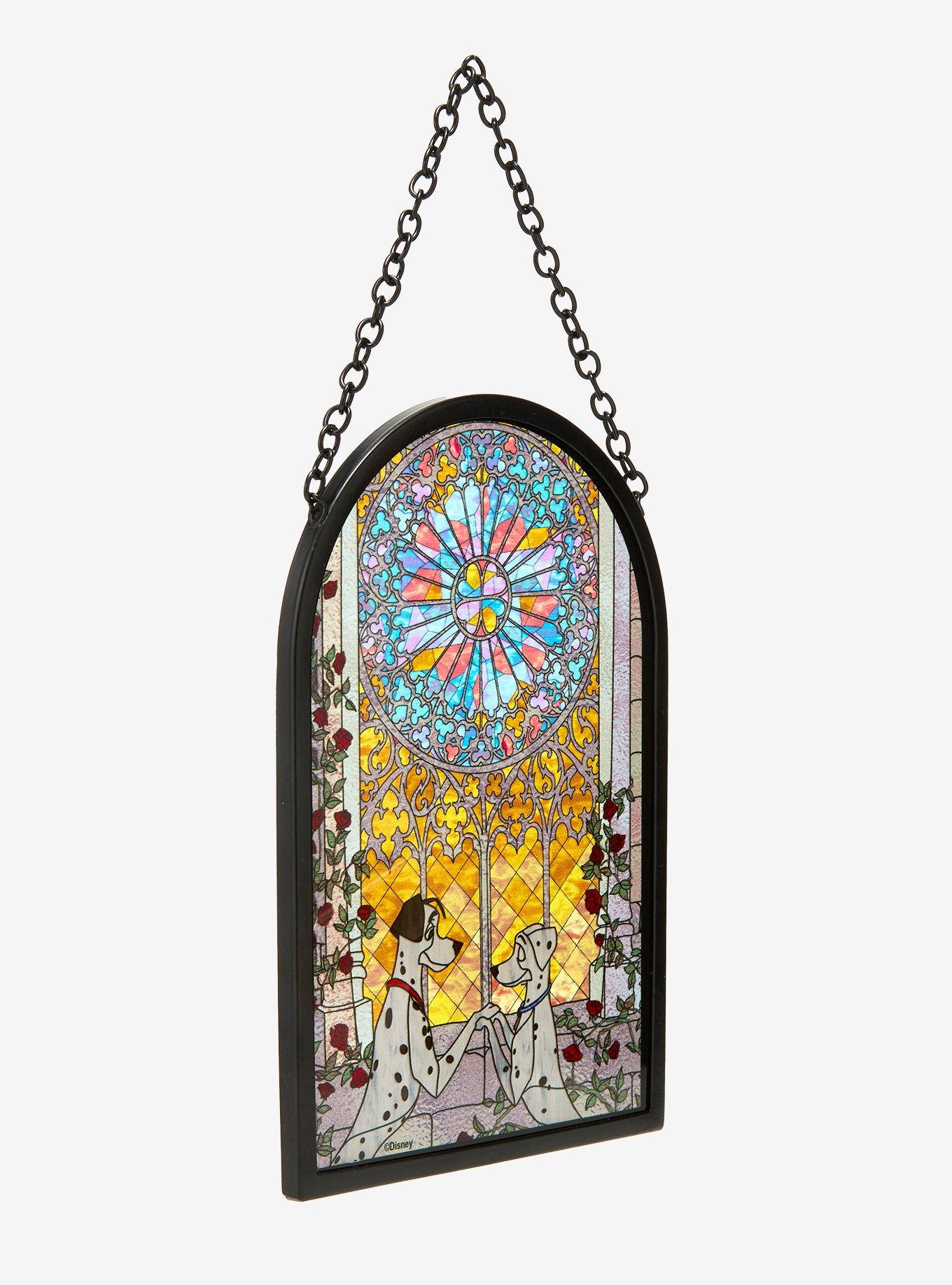 Disney 101 Dalmatians Pongo & Perdita Wedding Stained Glass Wall Art — BoxLunch Exclusive, , hi-res