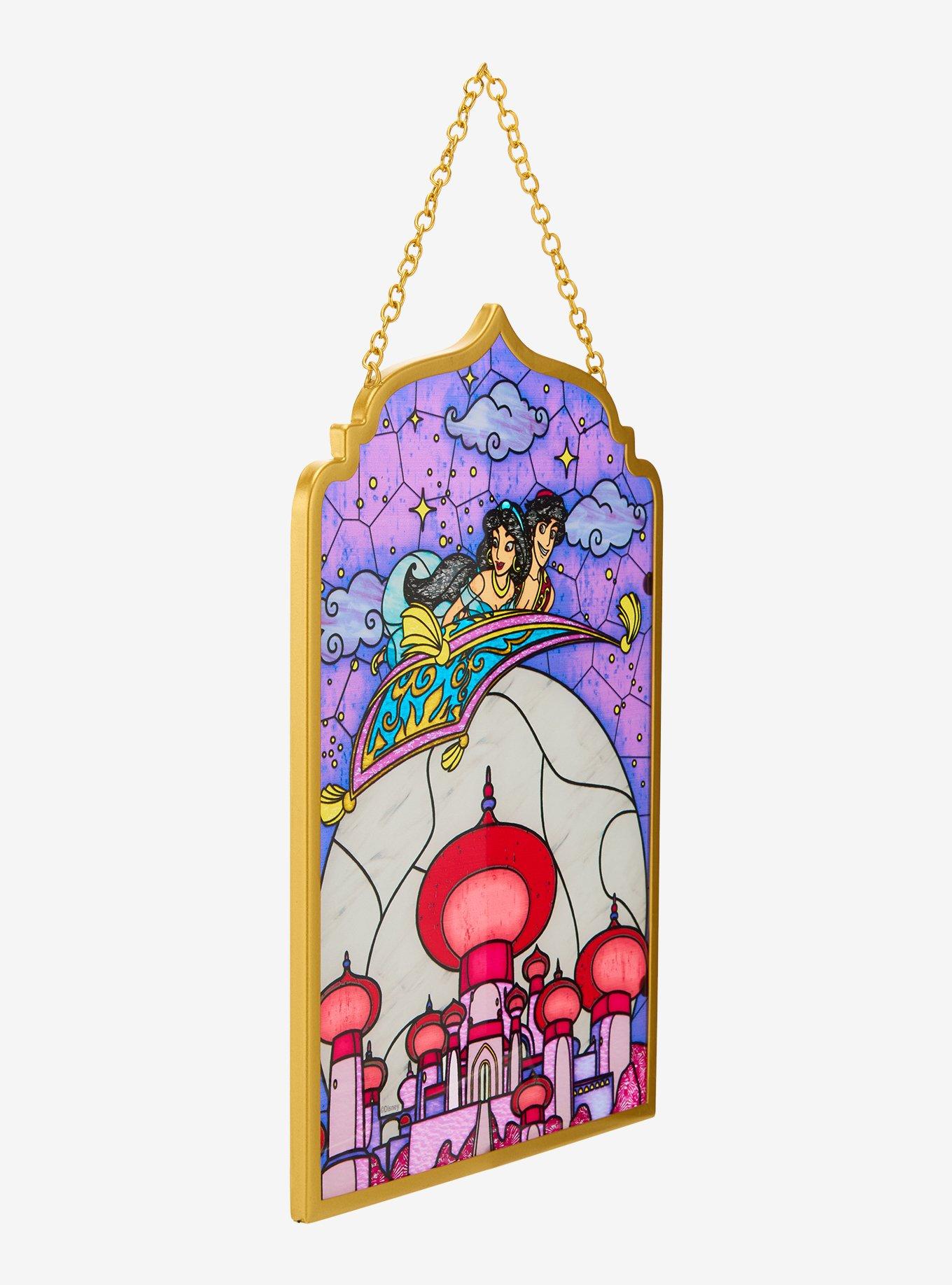 Disney Aladdin Magic Carpet Scenic Stained Glass Wall Art &mdash; BoxLunch Exclusive, , hi-res