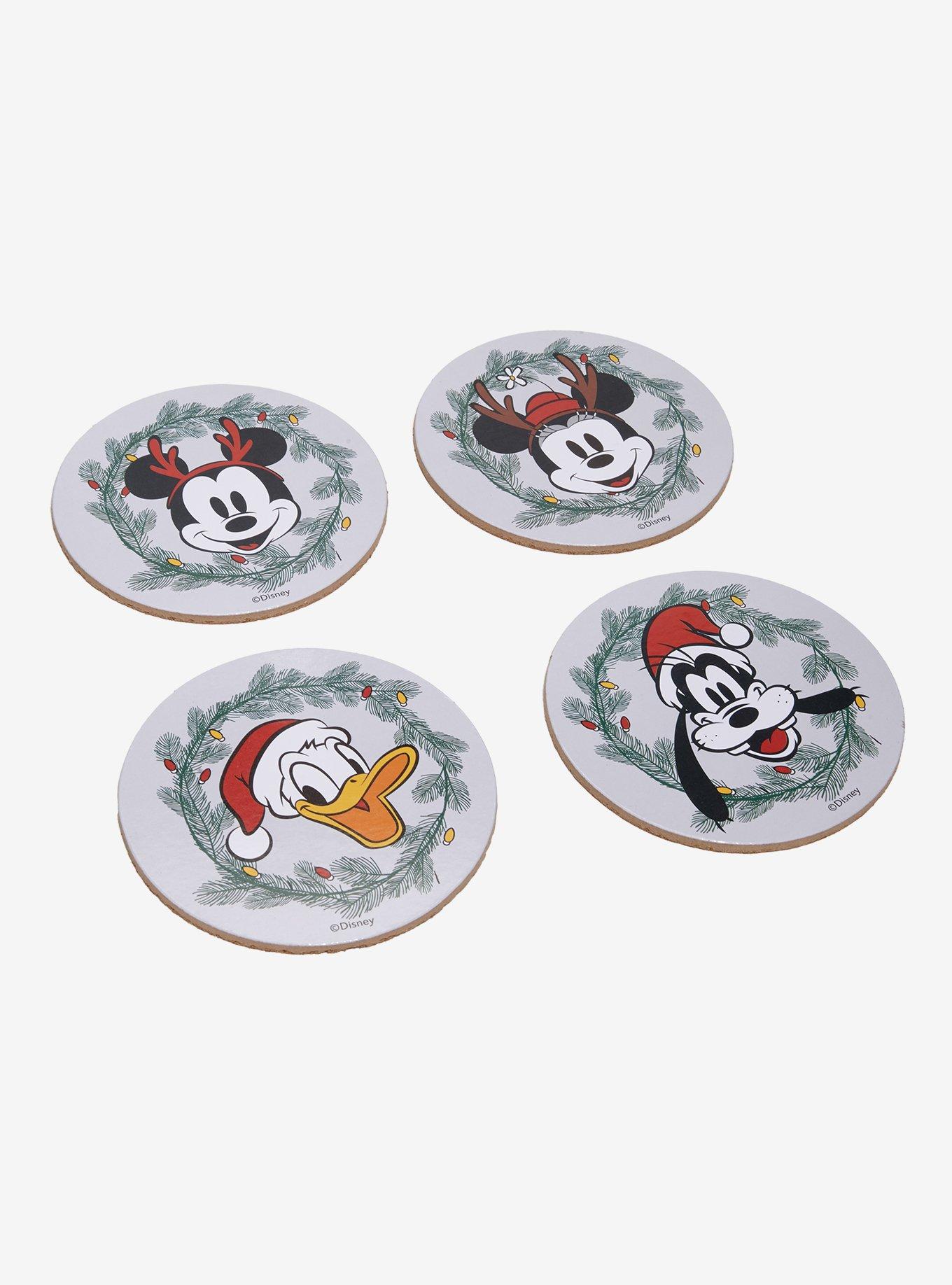 Disney Mickey & Friends Holiday Wreath Coaster Set, , hi-res