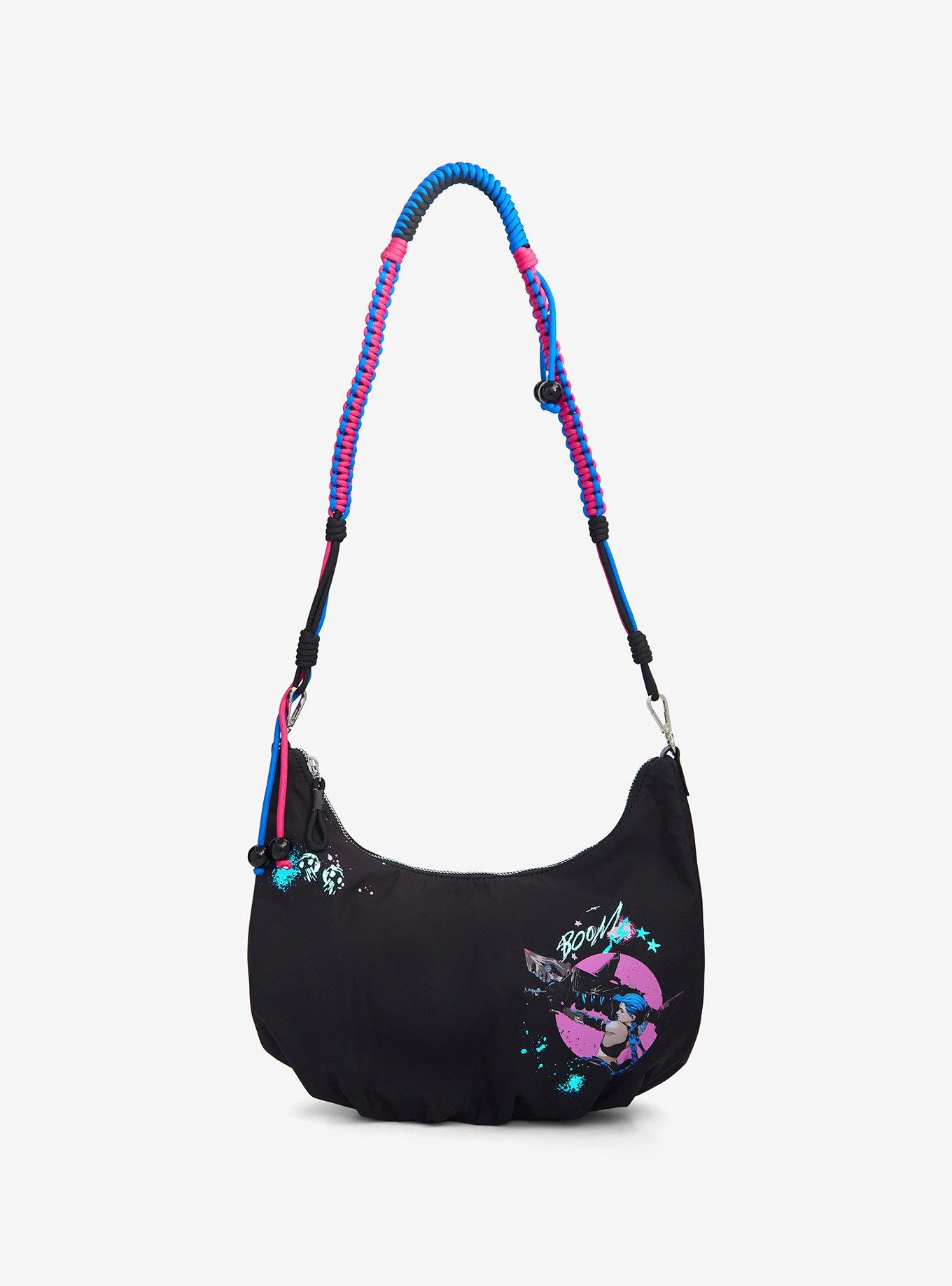 Arcane Jinx Graffiti Glow-in-the-Dark Crossbody Bag — BoxLunch Exclusive, , hi-res