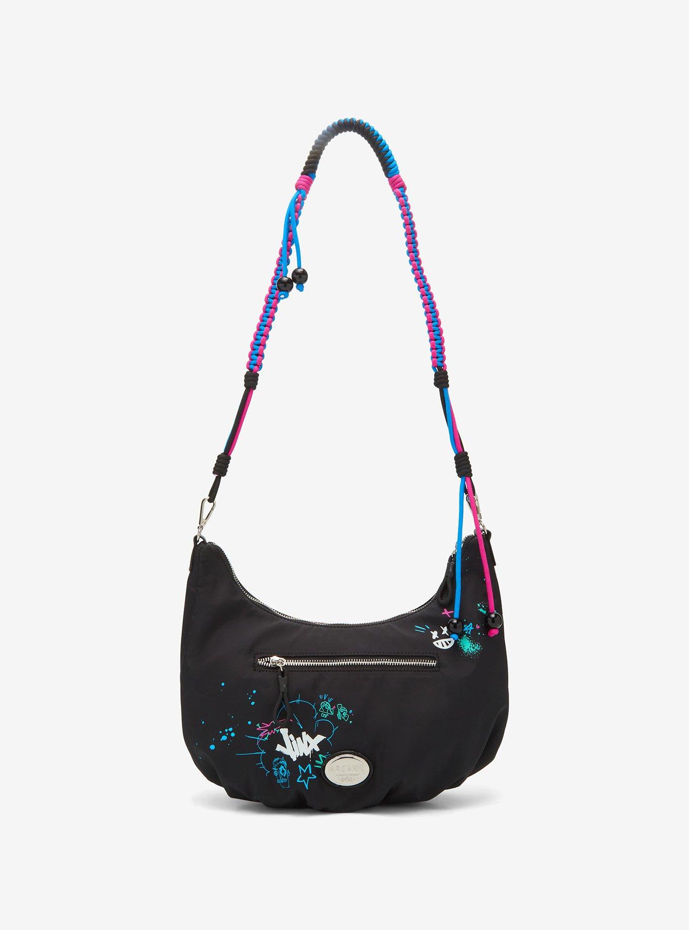 Arcane Jinx Graffiti Glow-in-the-Dark Crossbody Bag — BoxLunch Exclusive, , alternate