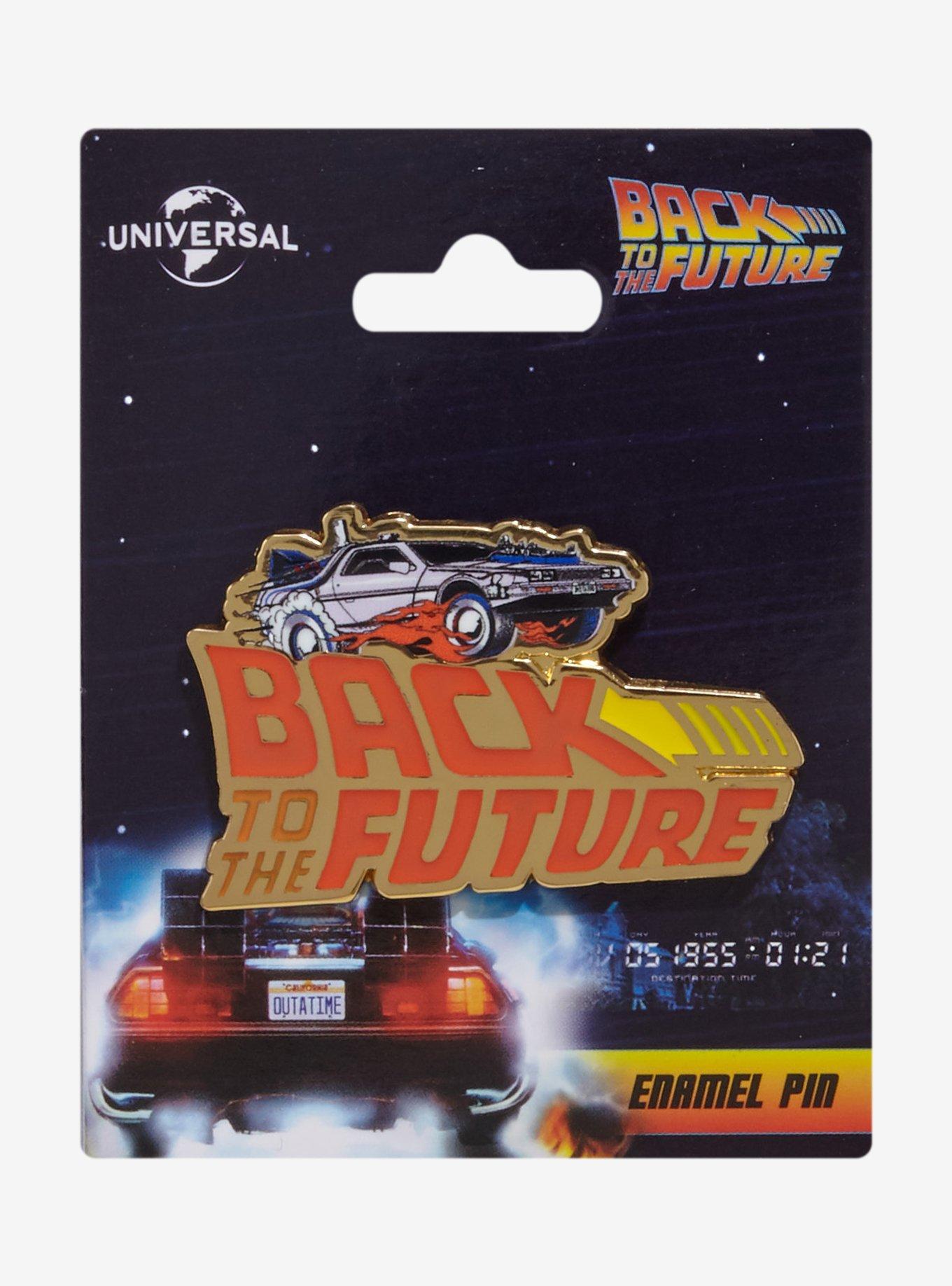 Back to the Future Title Glow-in-the-Dark Enamel Pin, , hi-res