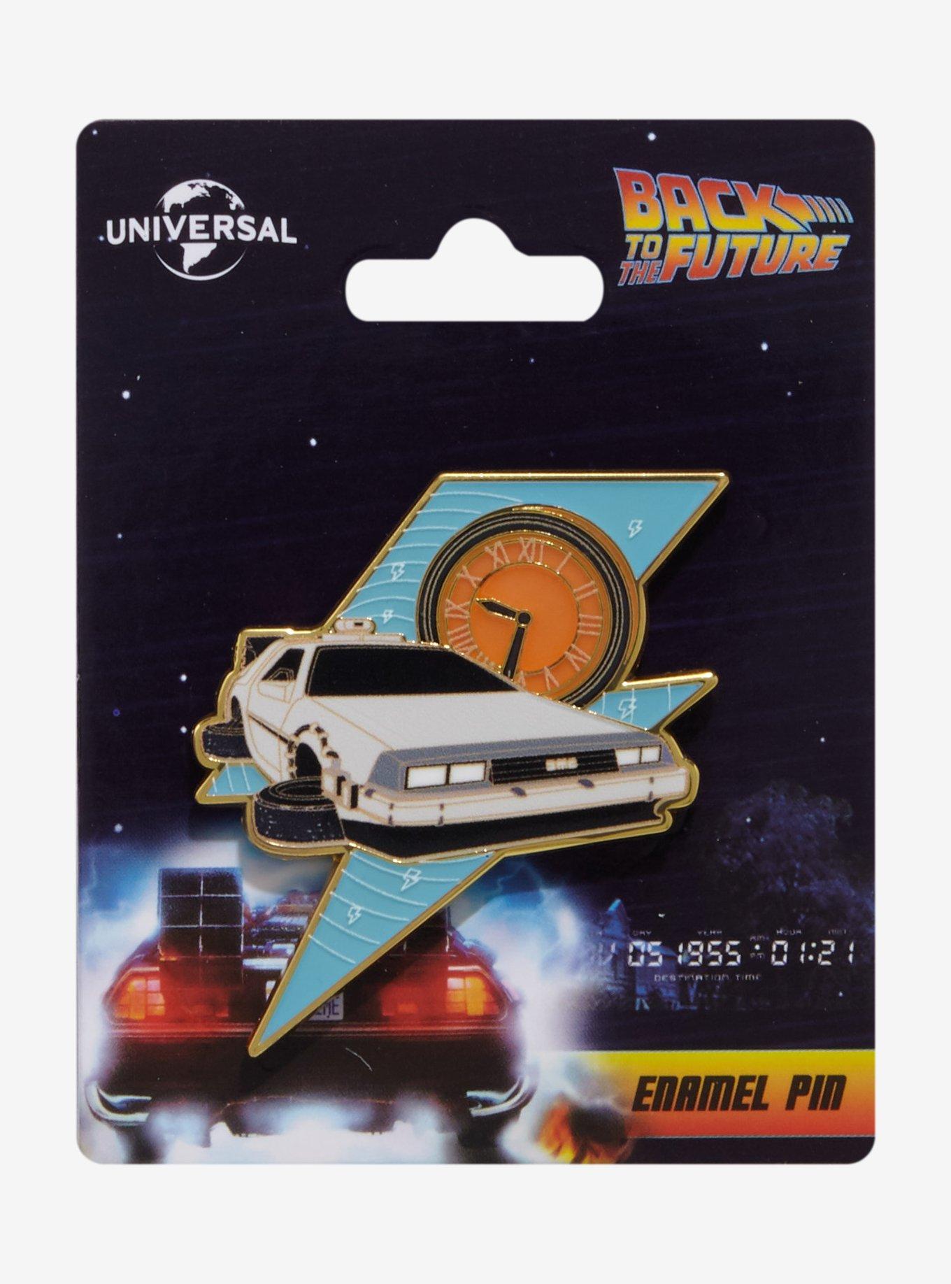 Back to the Future Clock Glow-in-the-Dark Enamel Pin, , hi-res