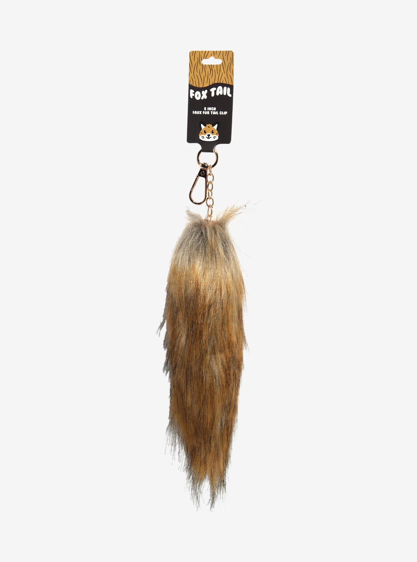 Faux Fur Fox Tail Key Chain, , hi-res